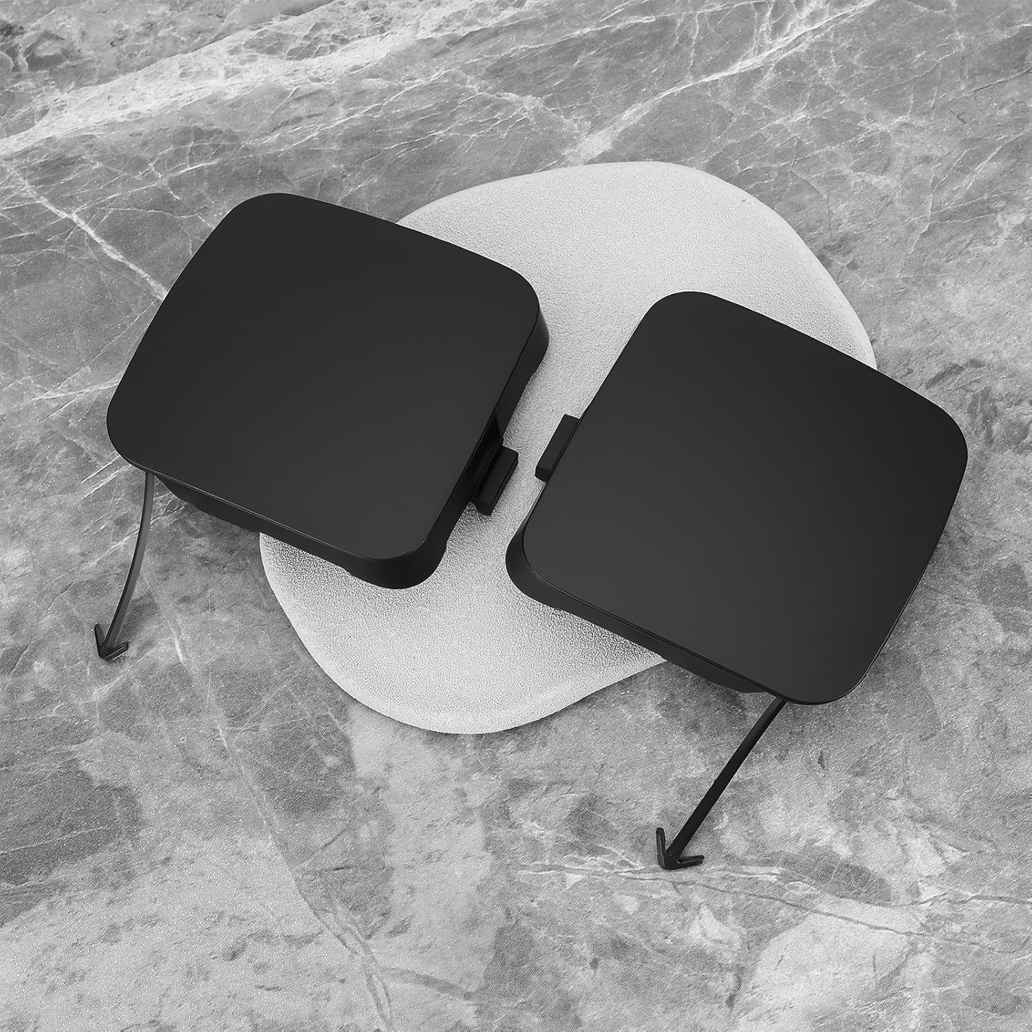 Ecsing 2Pcs Left Right Front Bumper Tow Hook Cover Replacement Part 53825-0R020+53286-0R020 Compatible with Toyota RAV4 2009-2012 image number 5