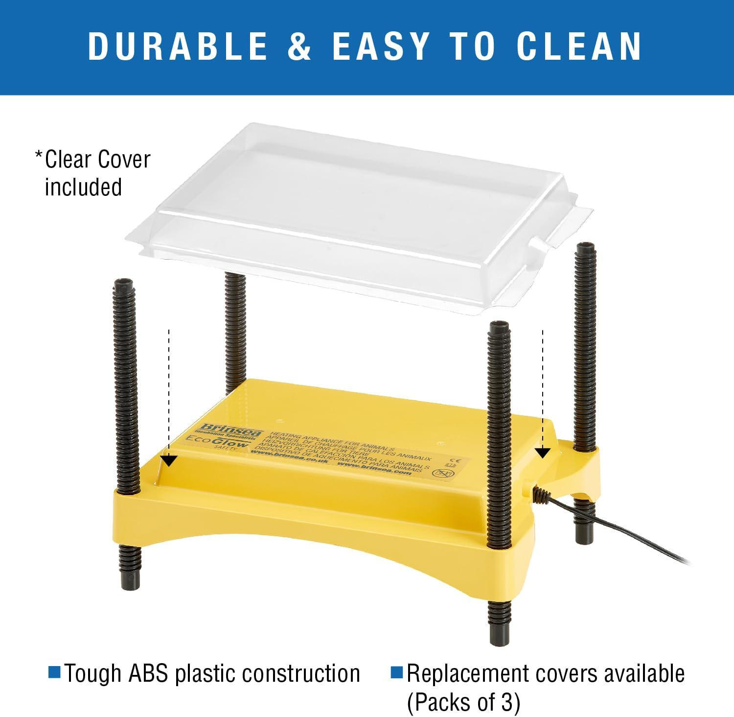 Brinsea Ecoglow Safety 600 Chick or Duckling Brooder, Adjustable Height & Angle Brooder Plate for 20 Chicks, Ideal for Chicken Coops Poultry Heating with Safety Indicator, 12 Watts image number 4