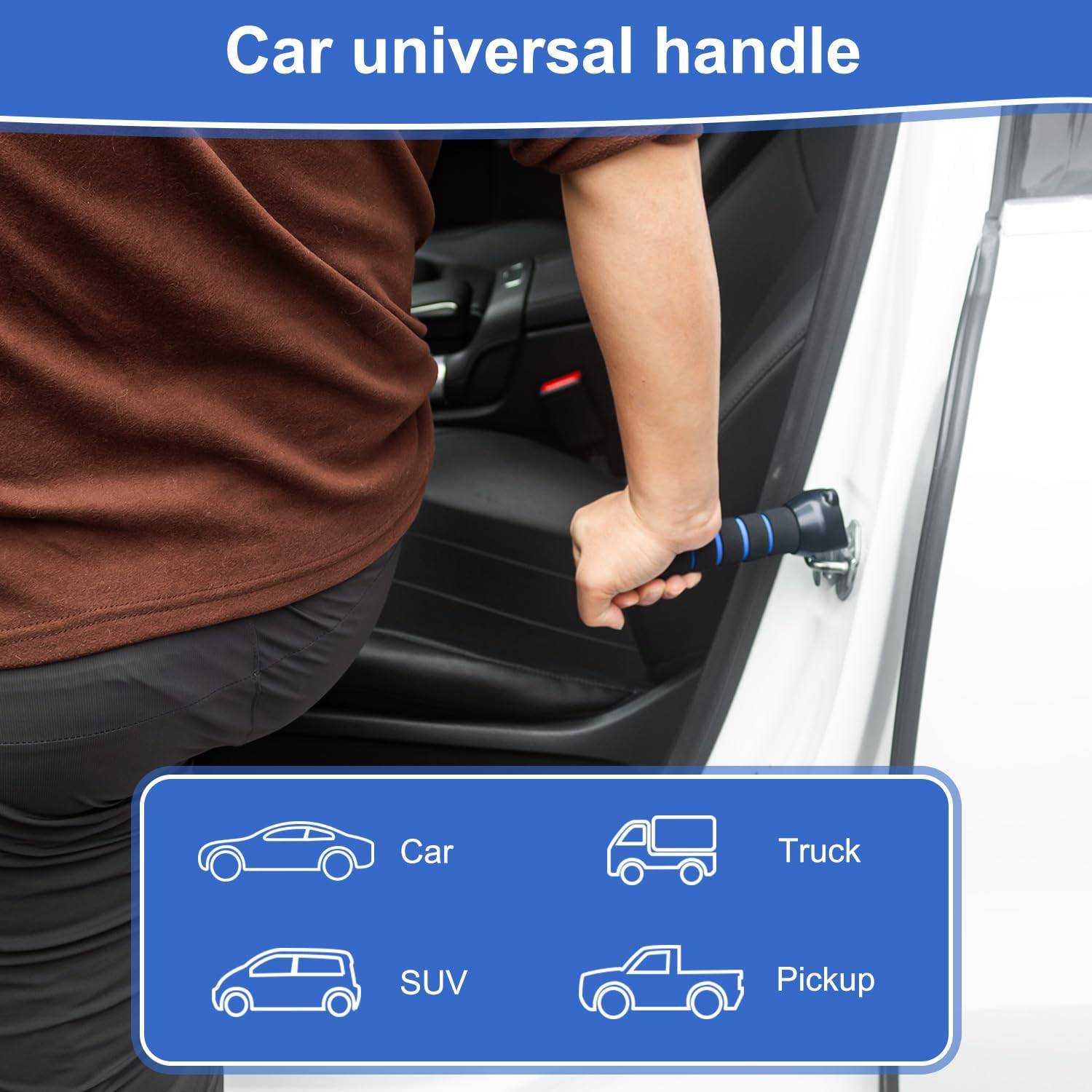 3 in 1 Car Door Handle for Elderly, Car Cane, Assist Support for Seniors and Handicapped, Window Breaker Seatbelt Cutter image number 5