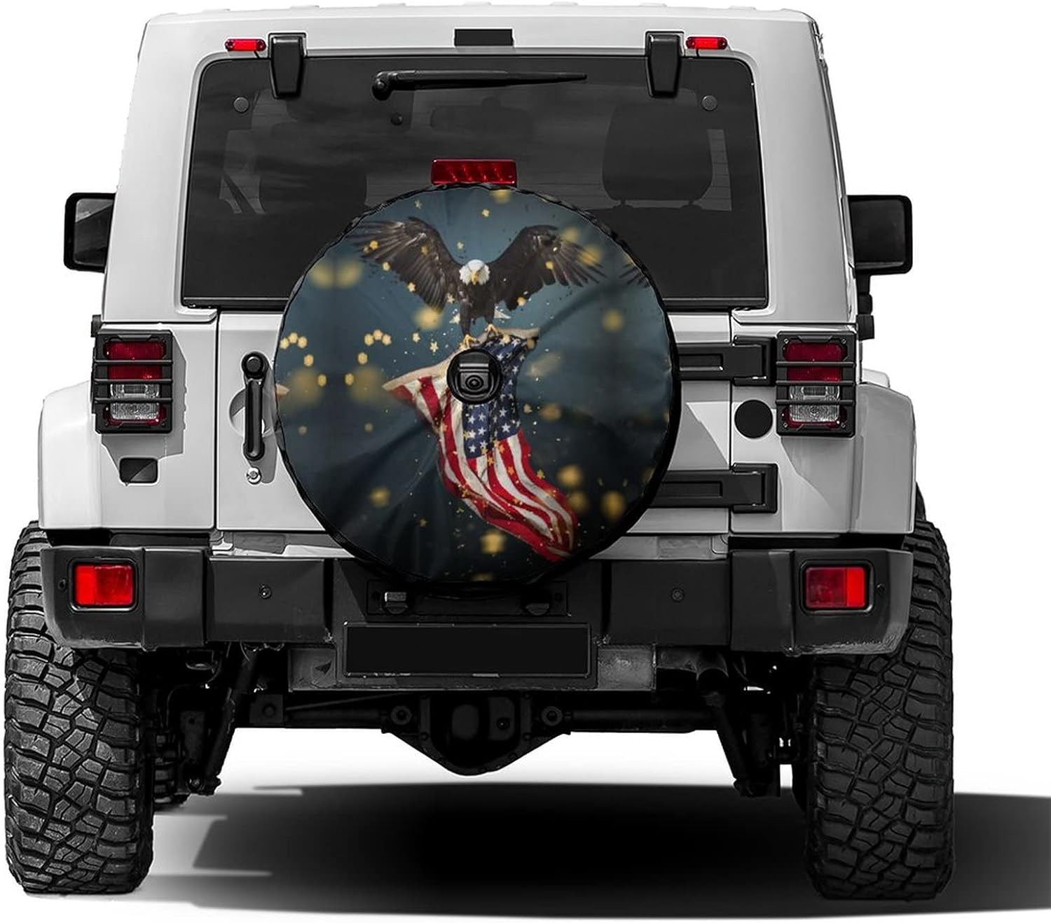 Delerain Spare Tire Cover with Backup Camera Hole Sunflower Wheel Covers Waterproof Dust-Proof UV Sun Universal Fit for RV Trailer RV SUV Truck (17 Inch for Diameter 31"-33")