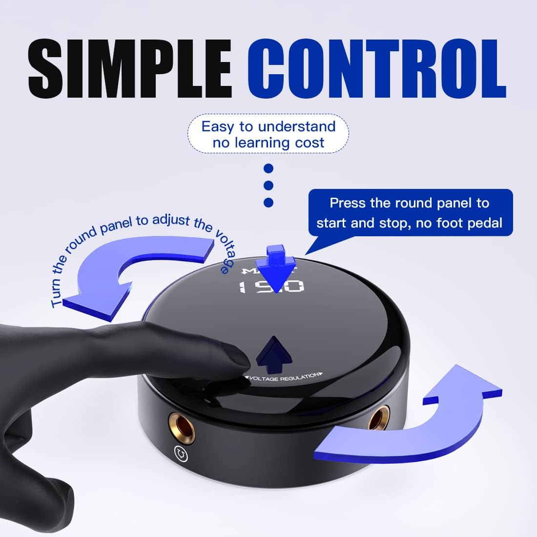 Mast Tattoo Power Supply, Halo2 Circle Digital Display Voltage, One Touch Easy Use for Tattoo Machine image number 5