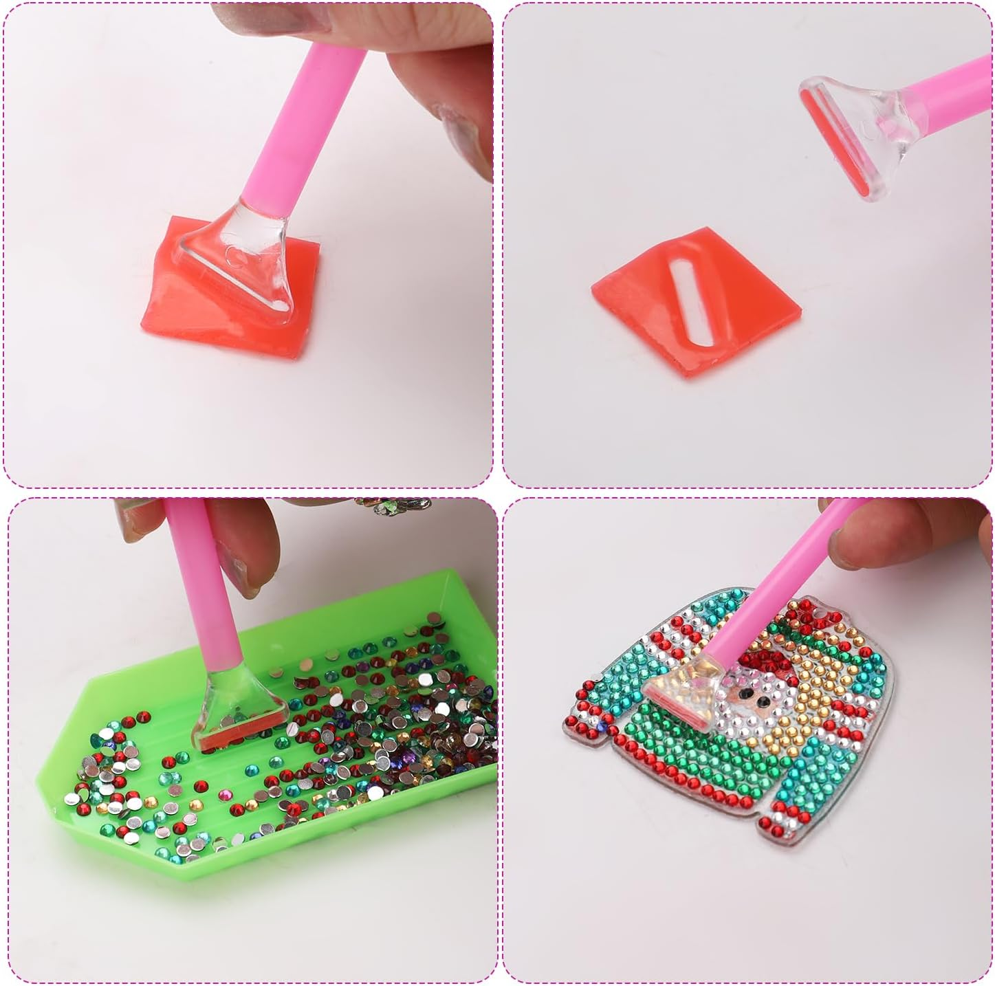 21Pcs DIY Diamond Painting Tools and Accessories, Include Rhinestone Painting Pens Clay Tweezers Plastic Tray Jewel Painting Supplies for Quickly Pick up Beads Gems Crystals Art Craft Painting image number 1