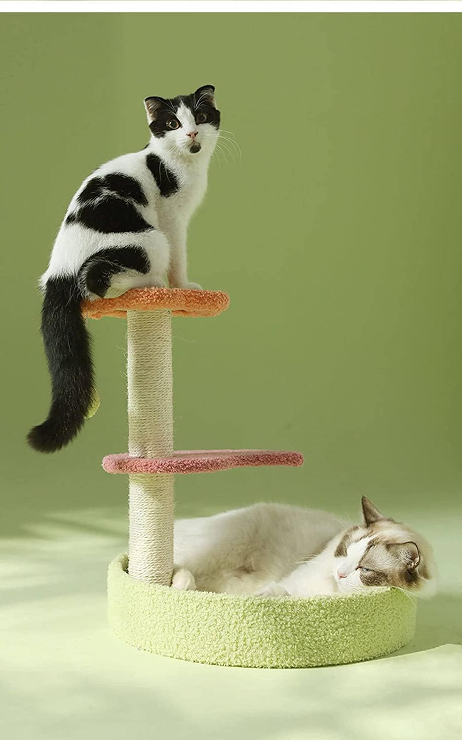 Flower Cat Climbing Frame Cat Climbing Frame Sisal Rope Scratching Post Cat Furniture Cat House for Cat Climbing Cute Cat Tree image number 1