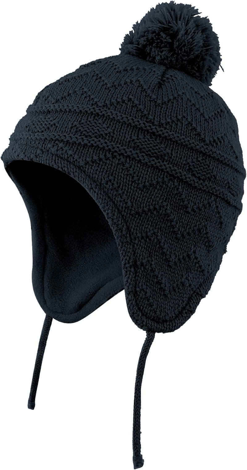Connectyle Toddler Boys Girls Fleece Lined Knit Kids Hat with Earflap Winter Hat