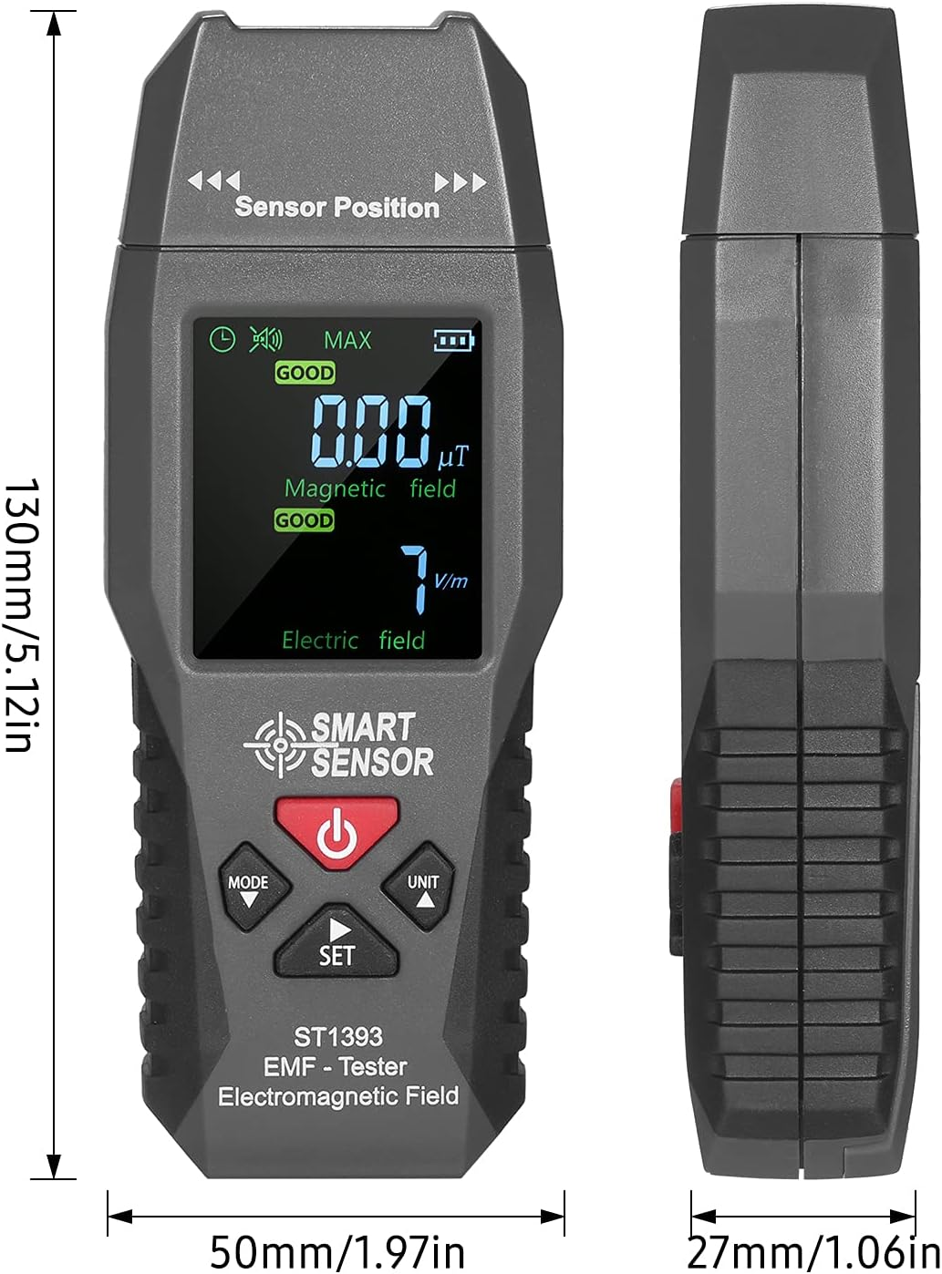 Staright ST1393 EMF Meter Electromagnetic Field EMF Detector Handheld Mini Digital LCD Electromagnetic Field Radiation Tester image number 3