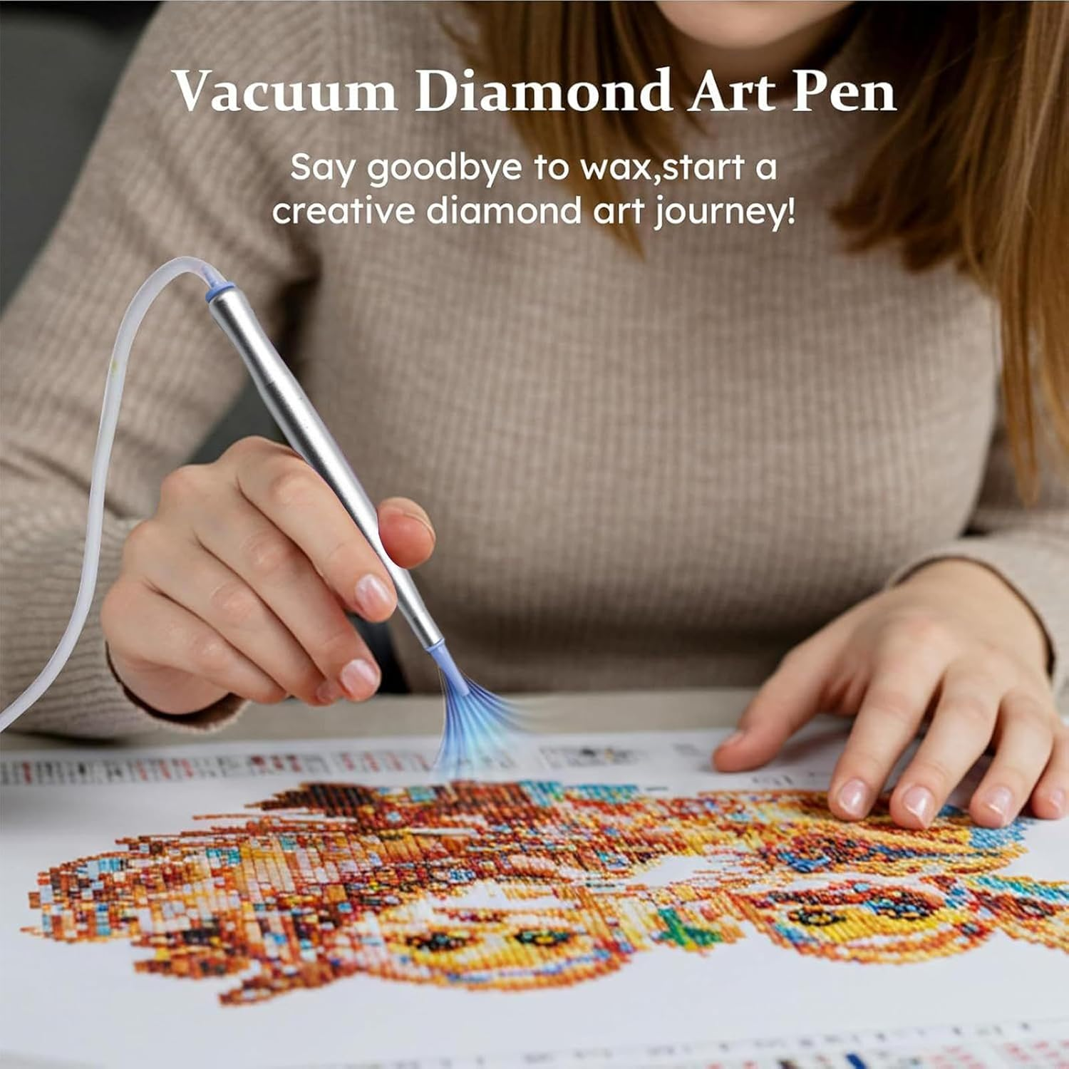 Electric Nail Dotting Pen, USB Rechargeable Tool, Vacuum Suction Feature, Lightweight and Portable, Great for Crafting, Beginners, Kids, Adult Hobbyists, Creative Use