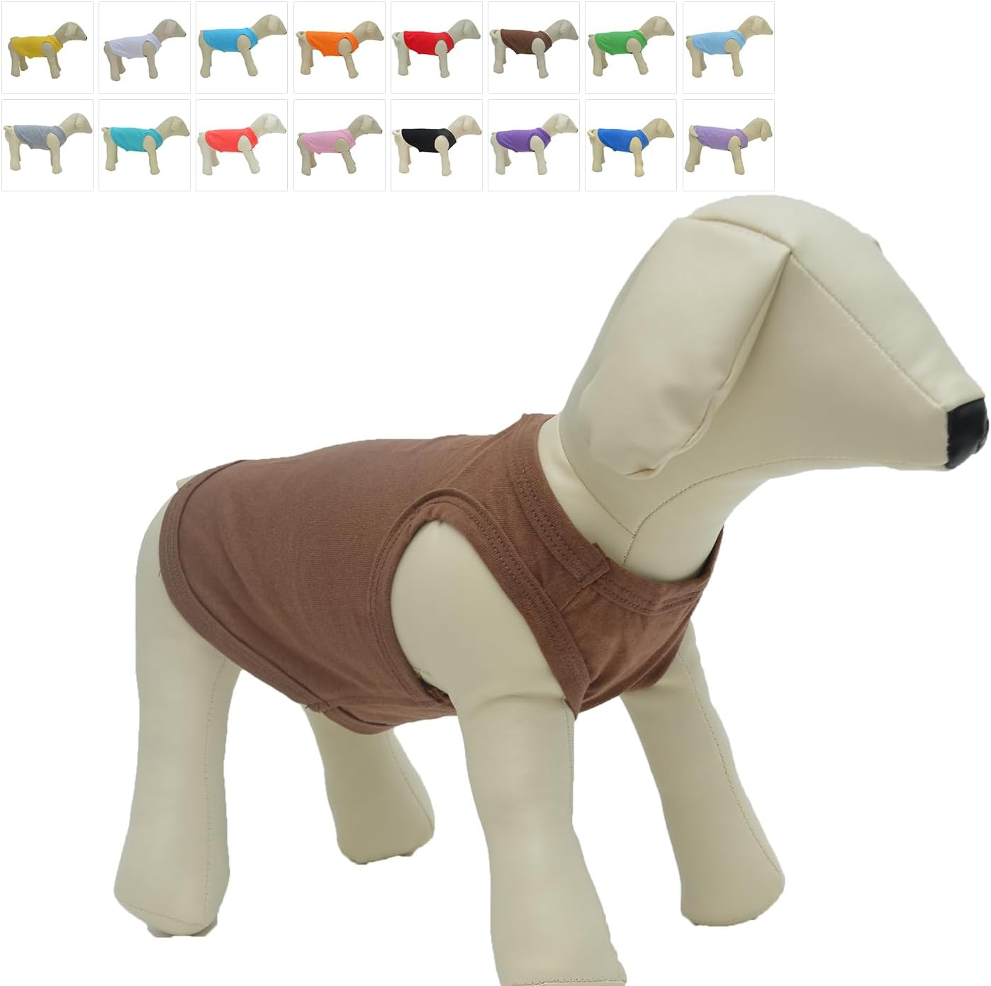 2018 Pet Clothes Dog Clothing Blank T-Shirt Tanks Top Vests for Small Middle Large Size Dogs 100% Cotton Dog Summer Vest Classic (S, Blue)