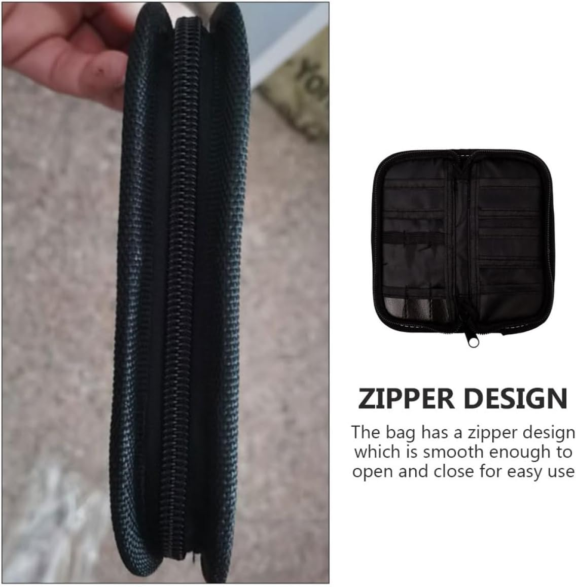 Luxshiny Oxford Cloth Outdoor Darts Wallet Portable Darts Pouch with Zipper Storage Bag for Travel and Leisure image number 1