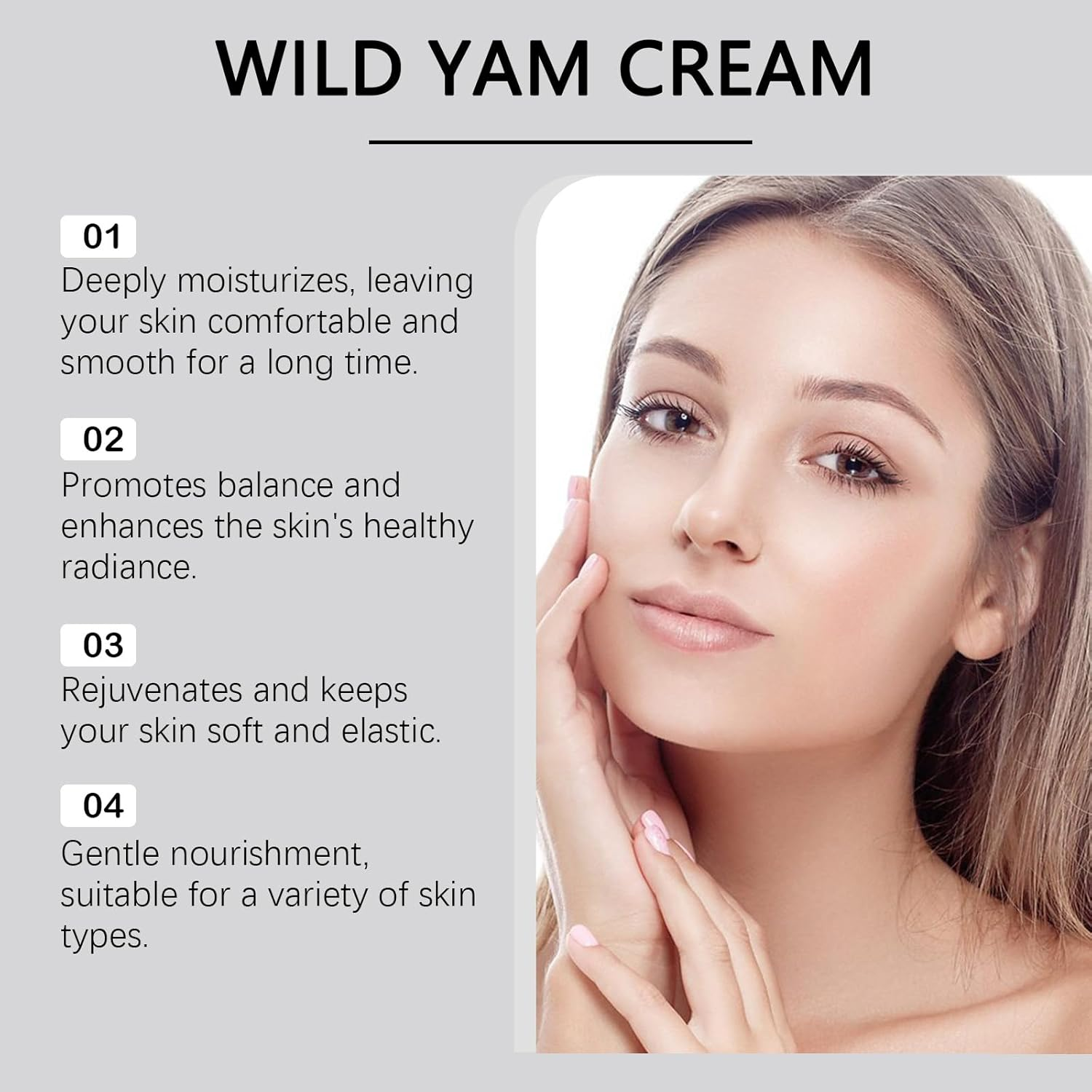 Wild Yam Cream for Hormonal Balance, Wild Yam Cream for Women for All Skin Types, Enriched Plant Extract Lotion, Face Nourishing Butter, Plant Extract Butter, Women Nourishing Emollient Balm (1PCS) - 2Pcs image number 5