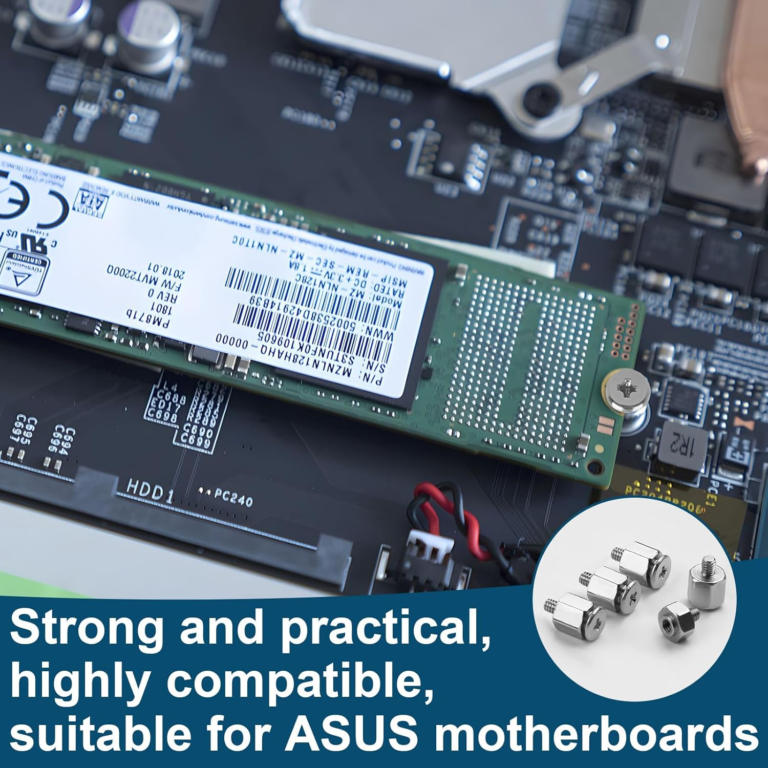 M2 SSD Nvme Computer Screw Fixing Kit 7 Sets of M2X2.5+2.5 & M2X4.5+2.5 with 2 Precision Screwdrivers Perfectly Compatible with All PC Devices & Small Machinery High Hardness Fasteners image number 5