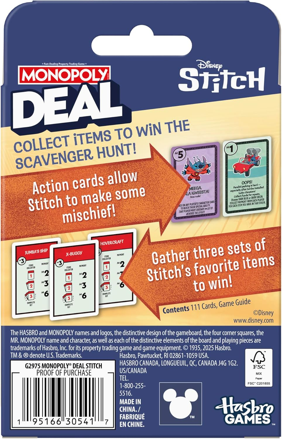 Monopoly Deal: Disney Stitch Edition Card Game | Based on Disney&rsquo;S Lilo & Stitch | Officially Licensed Disney Kids Games | Ages 8+| 2-5 Players image number 5