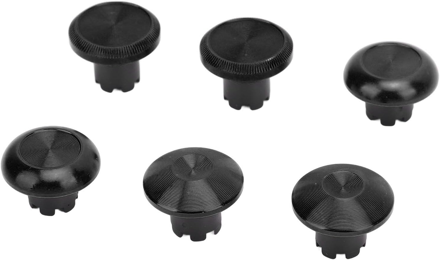 Stick Caps for PS5 Pro Elite, Aluminum Alloy Analog Thumbsticks Joystick Accessories with Textures for Edge Controller, Different Height Shape, Plug and Play (Silver)