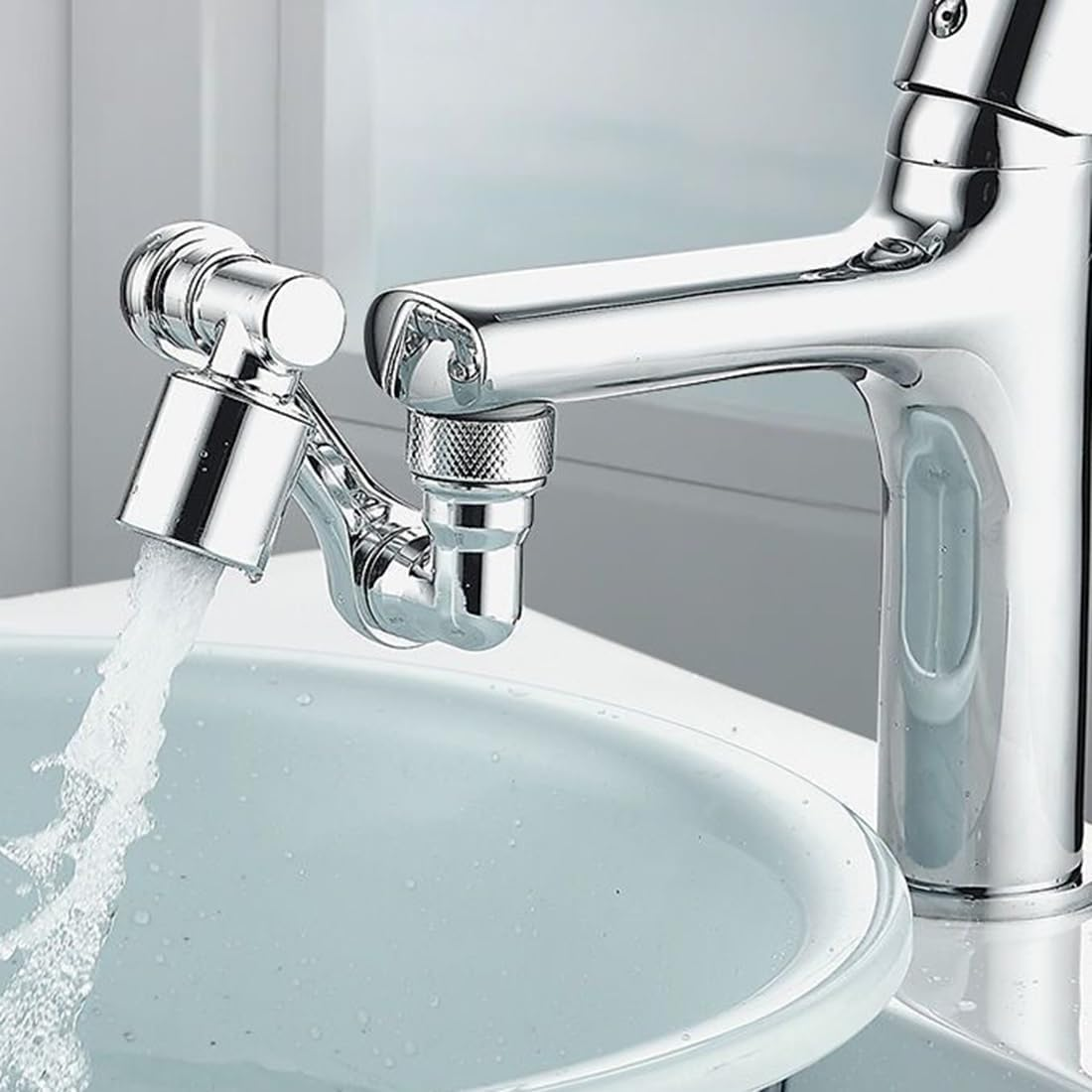 Rotating Tap Attachment Extension, 1080 Degree Multifunctional Extension Tap, Rotating Tap, Swivel Water Tap Attachment, Faucet Extender - BPA Free image number 5