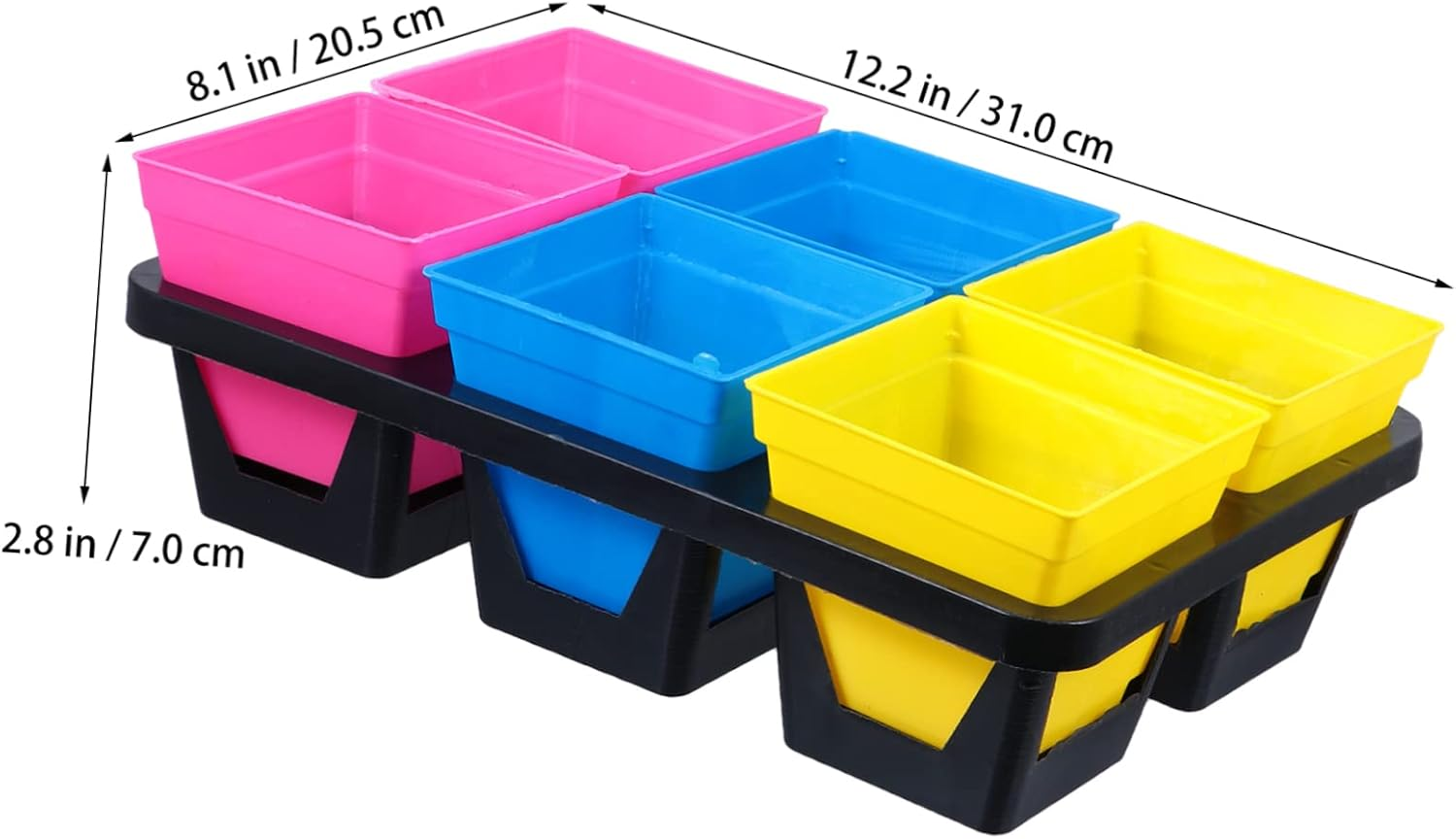 SUPVOX Plastic Seedling Dish Bracket Moving Pots for Wheatgrass Vanilla Radish Chinese Cabbage image number 4
