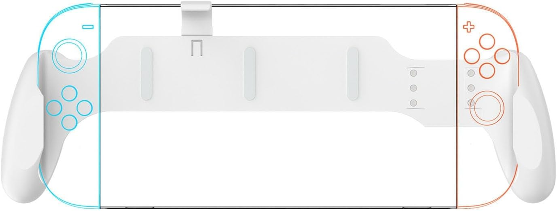 Grip for 2 (2025)/Switch/Switch Oleds/Switch Organic Light Emitting Diode, Asymmetrical Design, Comfortable & Ergonomic Handle Grip for (Black)