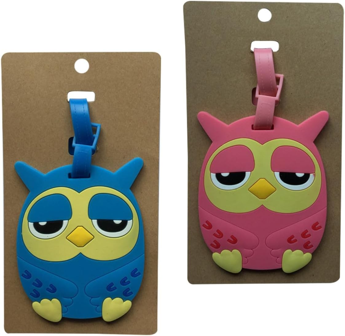 CIMAXIC 2Pcs Cartoon Silicone Luggage Tags for Suitcases, Travel Baggage Id Labels with Sturdy Loop, Soft Cartoon Suitcase Tags for Bags and Travel Gear Random Color Random Color image number 6