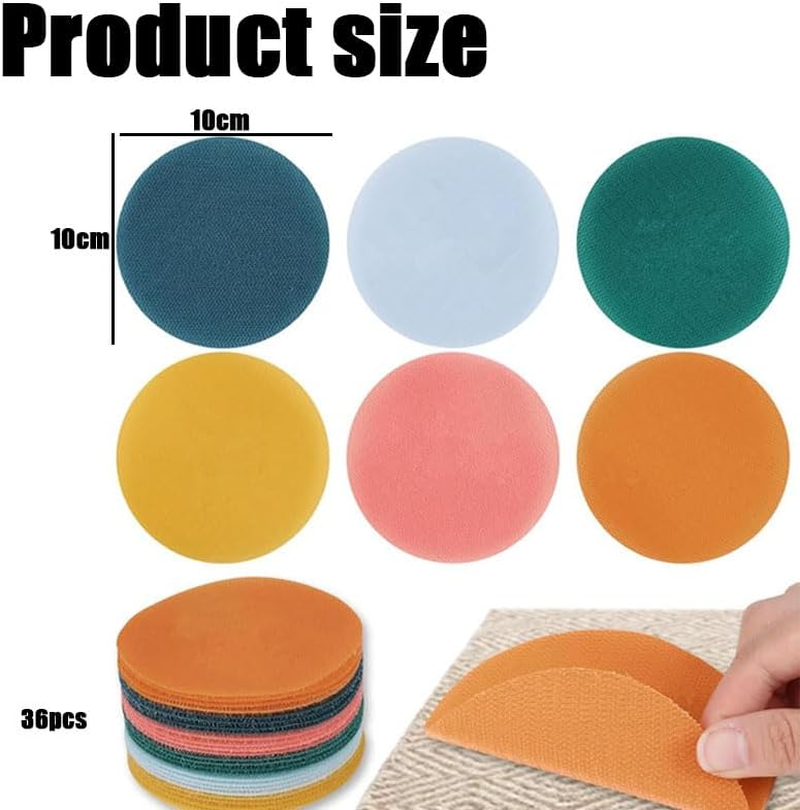 WADY 36Pcs Carpet Spots for Classroom - 4 Inch round Floor Markers, 6 Colors Non-Slip Rug Dots for Preschool, Games & Sports, Durable Teaching Tools, Classroom Organization & Social Distancing image number 1