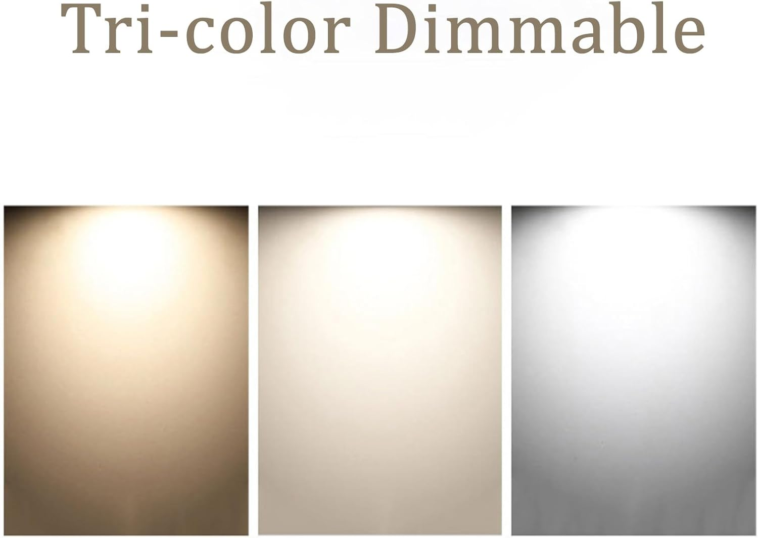 LED Indoor Wall Sconces with Switch Tri-Color Dimmable Wall Lamp 180&deg; Rotatable Wall Light Modern Metal Wood Reading Lighting for Bedroom Bedside Living Room 3000K/4000K/6500K (White) XXZ image number 3