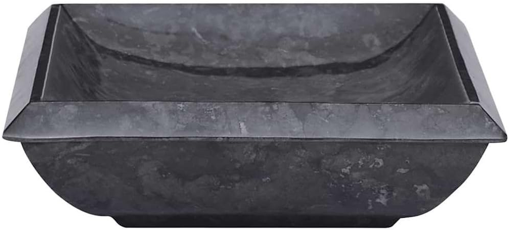 Vidaxl Black Marble Sink - Handcrafted, Exquisite Design for Modern Bathroom/Washroom Decor - Easy to Maintain - 50X35X10Cm image number 3