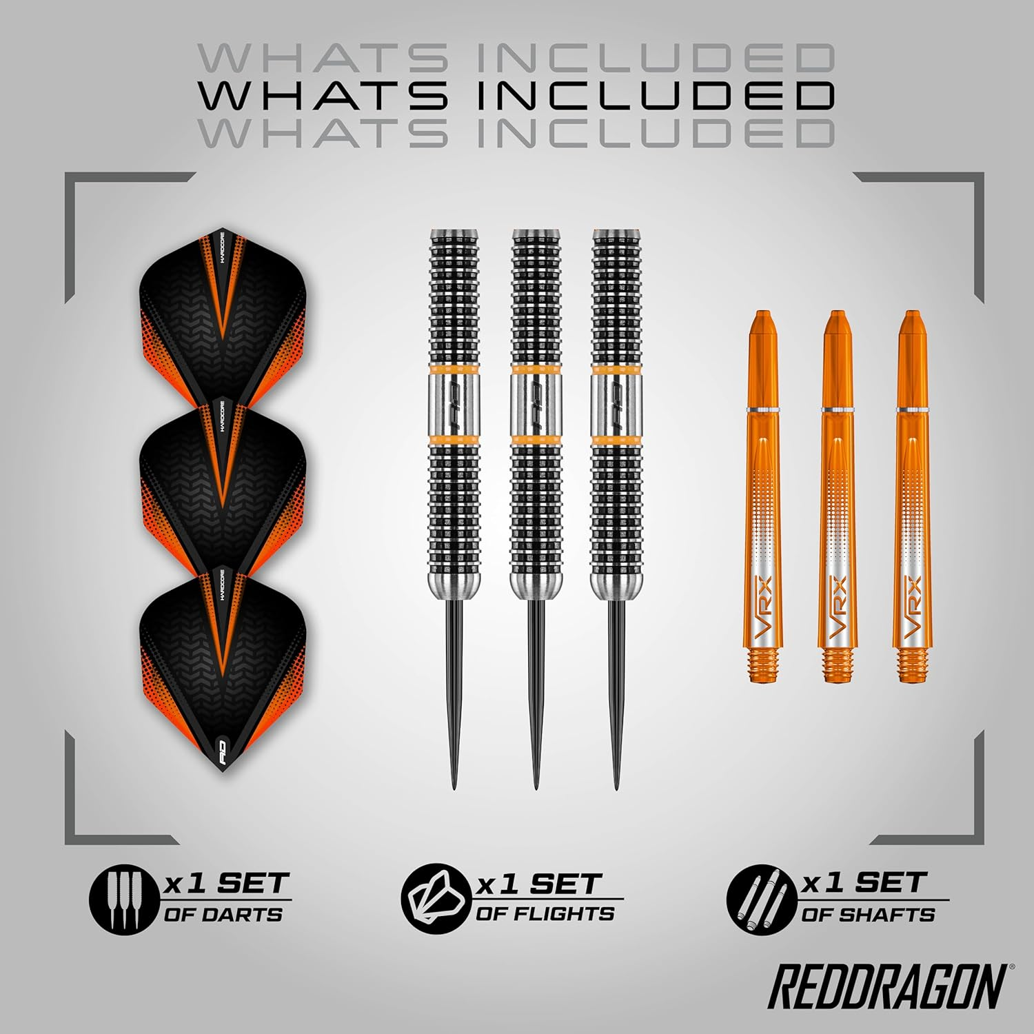 RED DRAGON Amberjack 22G, 24G or 26G Tungsten Darts Set with Flights and Stems image number 1