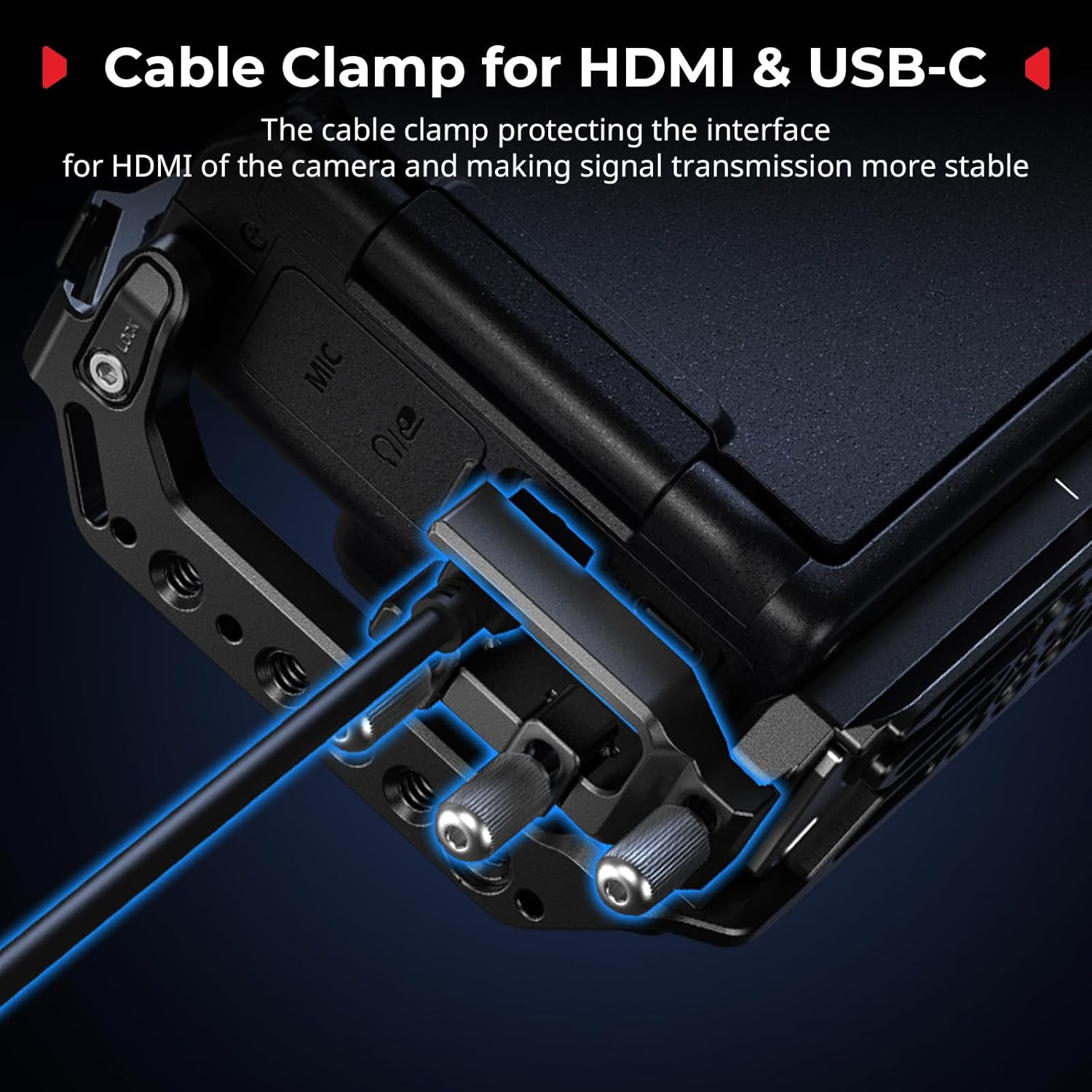 Smallrig Camera Cage for Nikon ZR with Silicone Grip and Cable Clamp for HDMI, Aluminum Alloy Full Camera Cage with Cold Shoe, Anti-Twist Design, Built-In Quick-Release Plate for Arca -5467