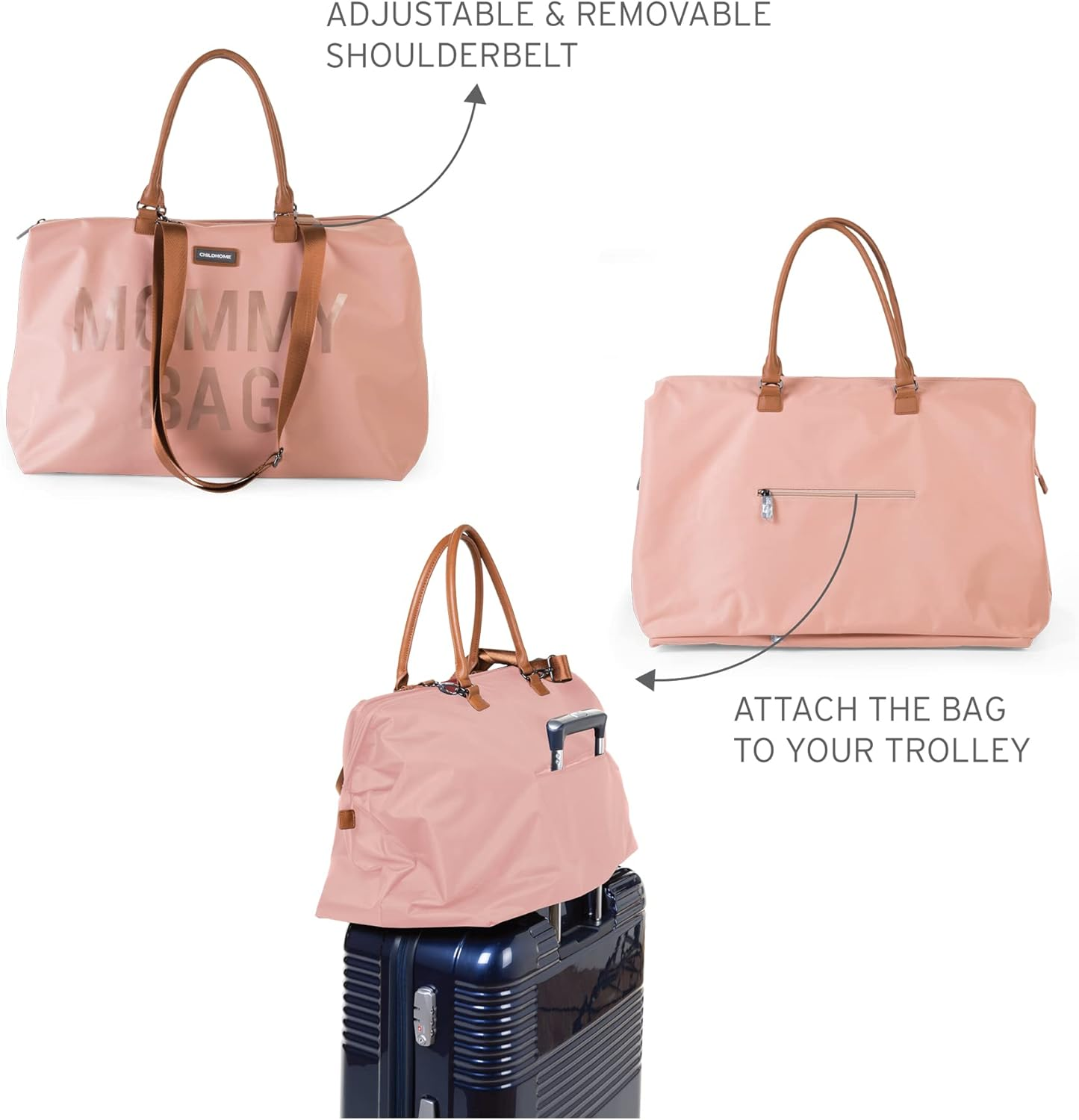 Childhome the Original Mommy Bag, Large Baby Diaper Bag, Mommy Hospital Bag, Mommy Travel Bag, Baby Bag, Pregnancy Must Haves - Padded Black image number 6