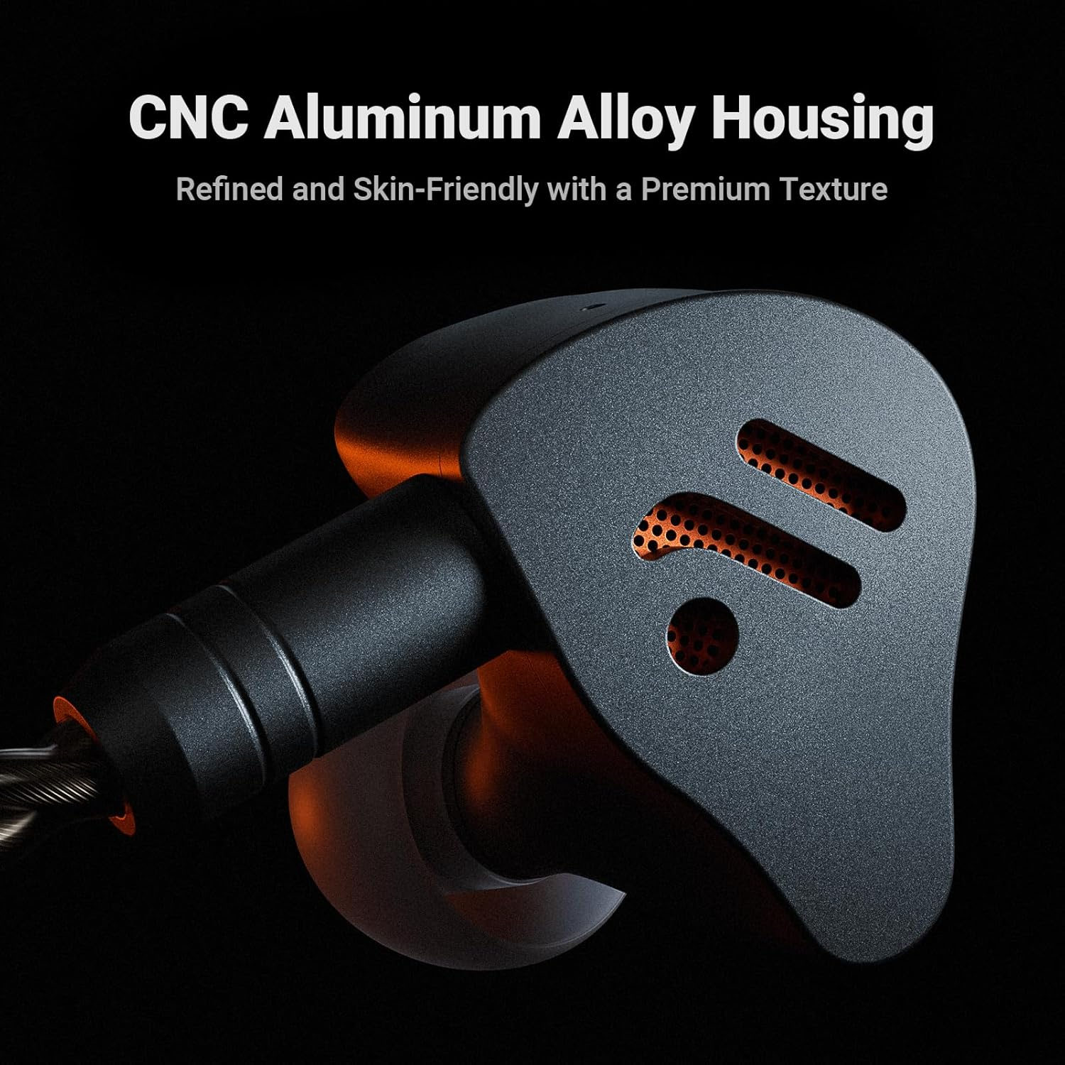 Fosi Audio IM4 Open-Back Hifi IEM Earphones, 10Mm Beryllium Driver, N52 Dual Magnet & Dual Chamber, 2-Pin Detachable Cable 3.5/4.4Mm Balanced, Custom Tuning, Ergonomic Fit for Studio/Gaming Black image number 6