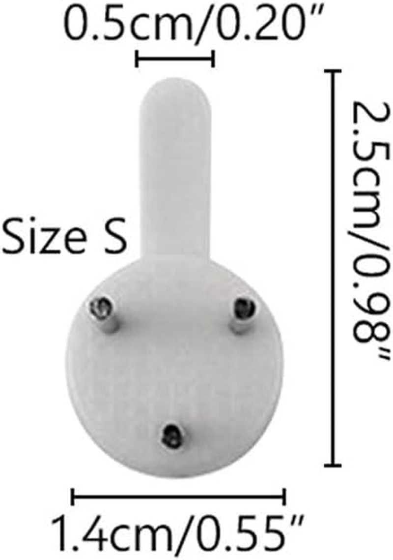 Luckycivia 120Pcs Plastic Photo Frame Nail, Hardwall Hanger Uses for Hardware, Plastic Invisible Traceless Hardwall Picture Hook, Non-Mark Wall Hook Hanger for Photo Painting (White)