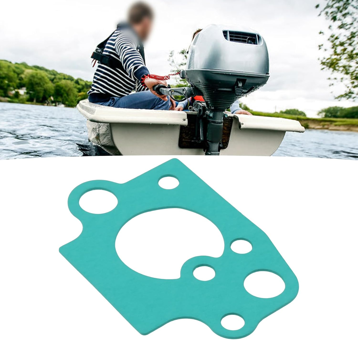 Create Idea 2Pcs Outboard Carburetor Air Box Gasket Compatible with Honda BF2D BF2.3 2.3Hp 4-Stroke 16202-ZVA-000 image number 1