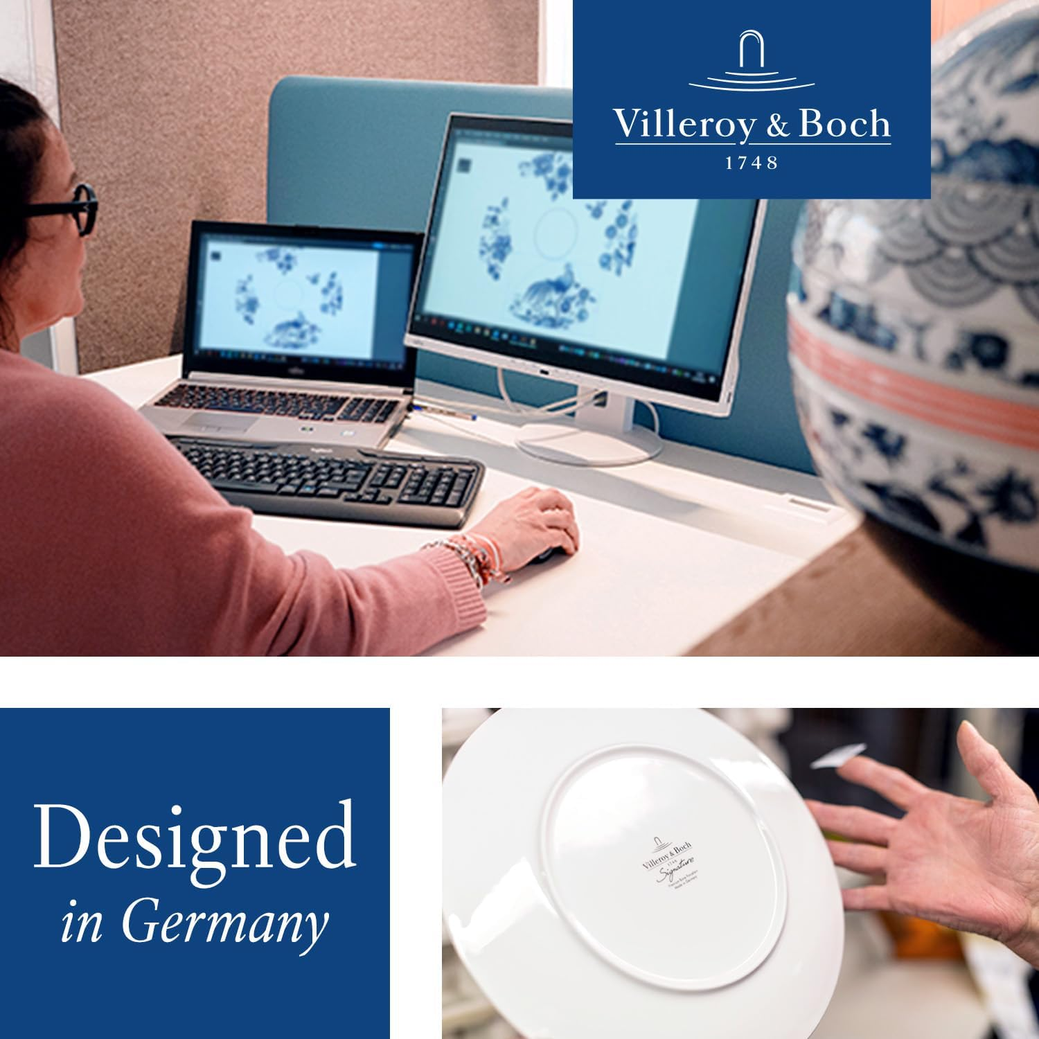 Villeroy & Boch - French Garden Fleurence Breakfast Plate, round Plate in Premium Porcelain with Summery Fruit Motifs, Country Style, 21 Cm - Multicolour image number 6