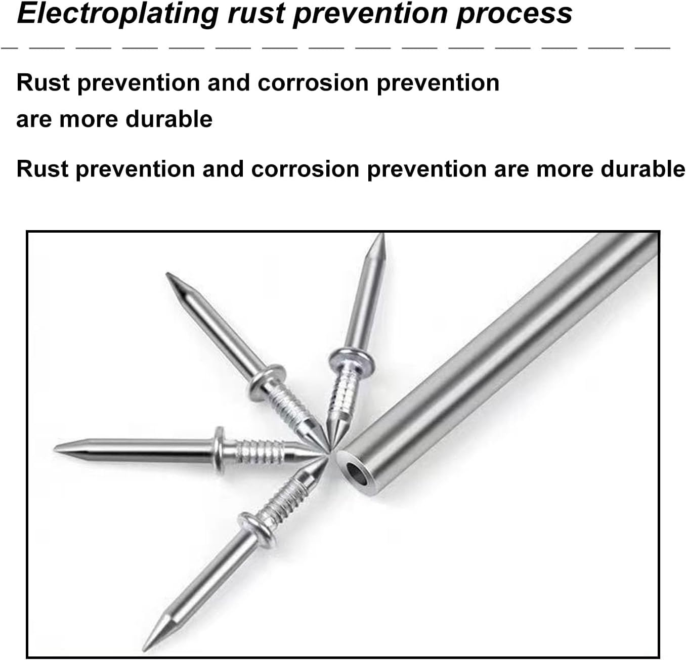 100 Pack Double-Head Skirting Thread Seamless Nail, Skirting Board Nails, Double Head Sheep Horn Nails No Trace, Nail for Home D&eacute;cor, Furniture and Construction with Nail Specific Sleeve Tool