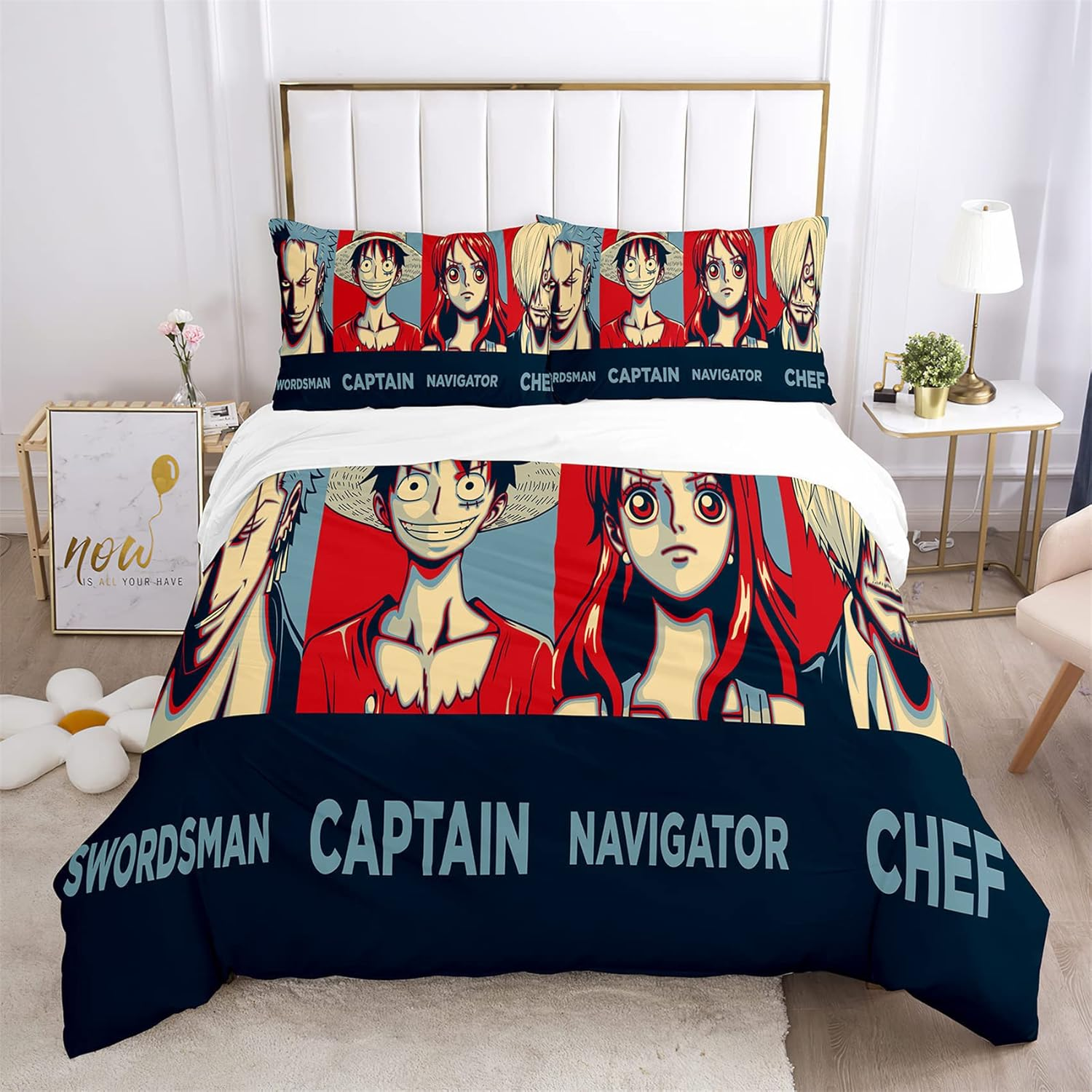 One Piece Duvet Cover Set Super Soft Comfortable Quilt Cover Lightweight 3Pcs Home Bedding Set