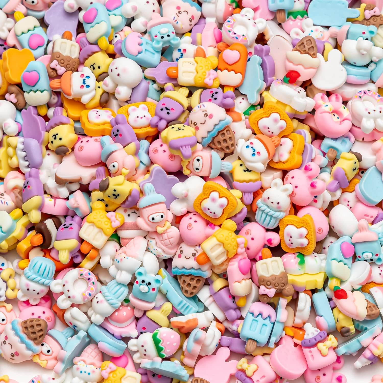 Slime Charms Cute Set - Mixed Lot Assorted Lovely Resin Flatback Cute Sets for DIY Crafts Making,Decorations,Scrapbooking,Embellishments,Hair Clip 25Pcs image number 2