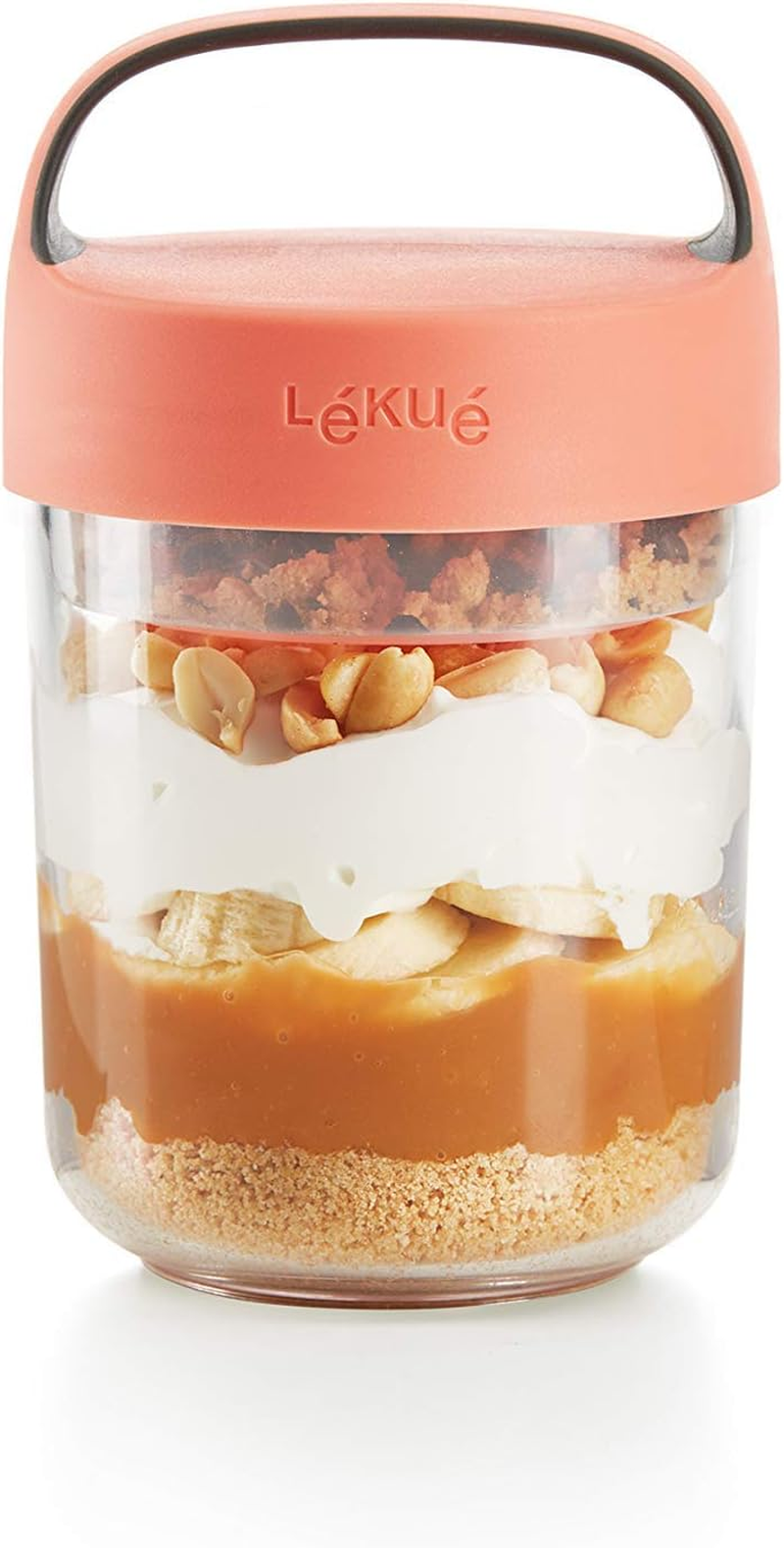 Lekue 0301014R06U150 Plastic Food Storage Container, Coral, 0301014R06U150 image number 2