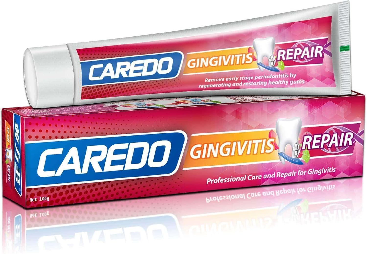 CAREDO Gingivitis Treatment Toothpaste for Gum Repair, Bleeding & Swollen Gums Relief, Gum Disease & Inflammation Care, Reverse Gingivitis Oral Treatment for Adults, 3.52 Oz image number 2
