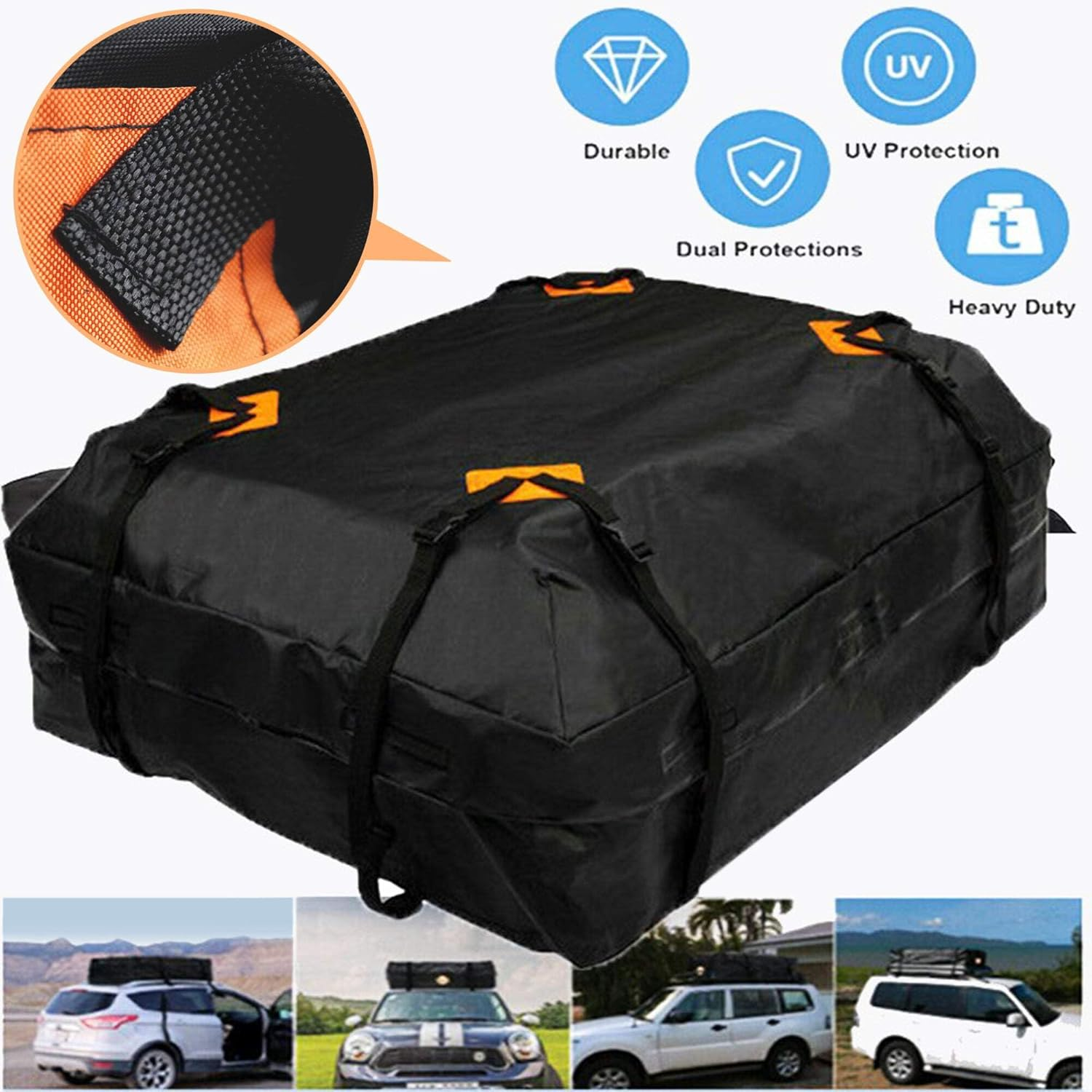 Elora 425L Car Roof Carrier 100% Waterproof Roof Top Luggage Bag for Vehicles image number 6
