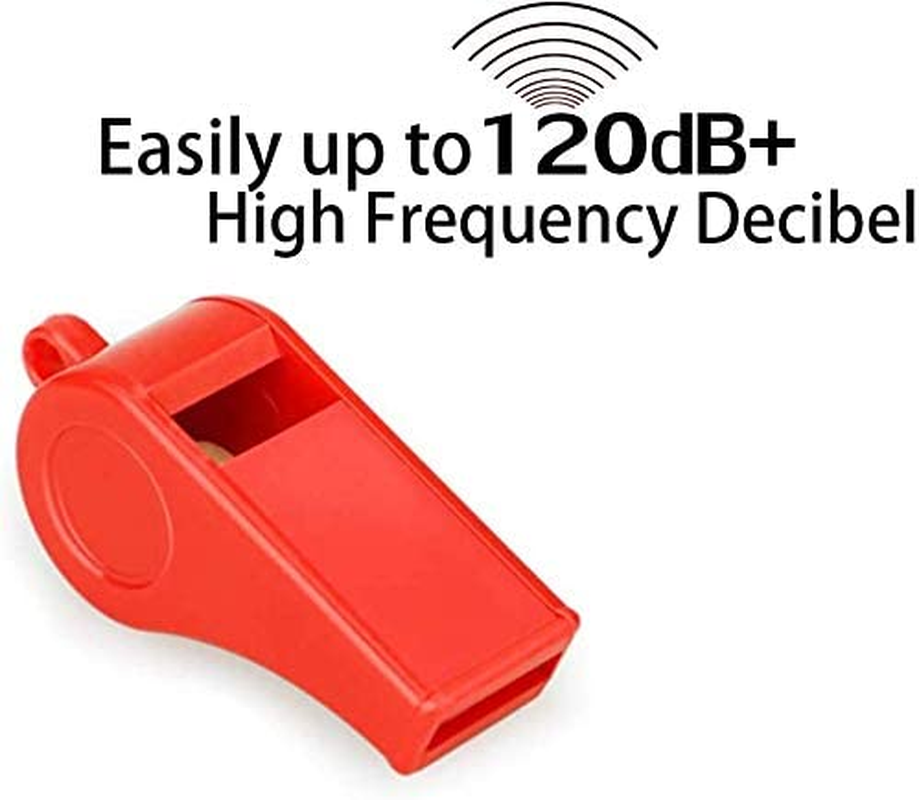 Whistle, Red Emergency Whistle with Lanyard, 2PCS Super Loud Plastic Whistles Perfect for Self-Defense, Lifeguard and Emergencies image number 3