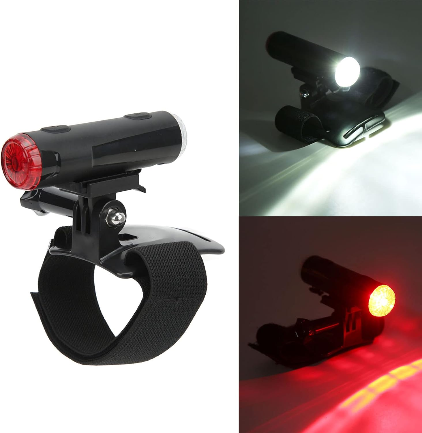 Bike Helmet Light, USB Charging 5 Modes Headlight for Cycling Camping, Adjustable Silicone Aluminum Alloy Material for Outdoor Sports, Running, Night Activities, Multi-Use Sce image number 4