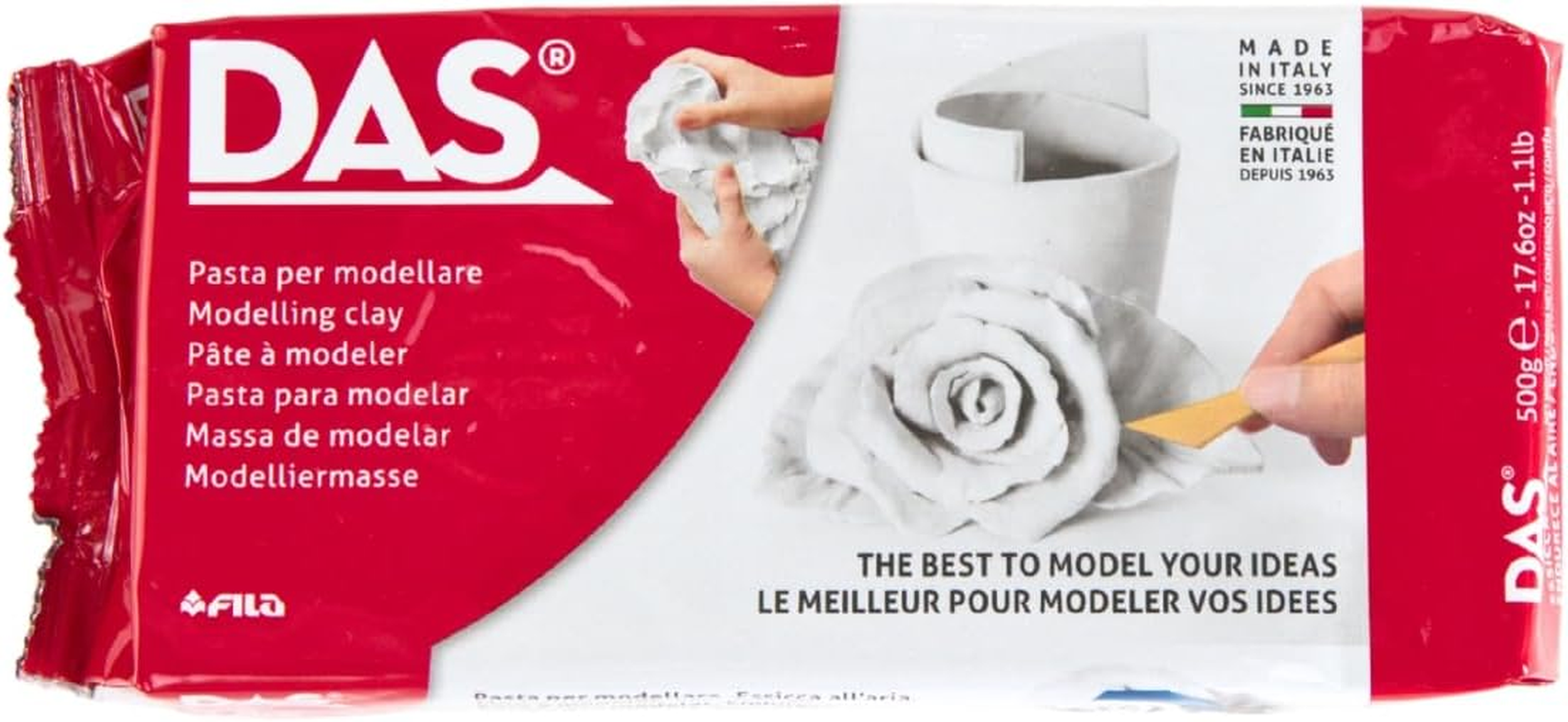DAS Modelling Clay, White, 500 G image number 3