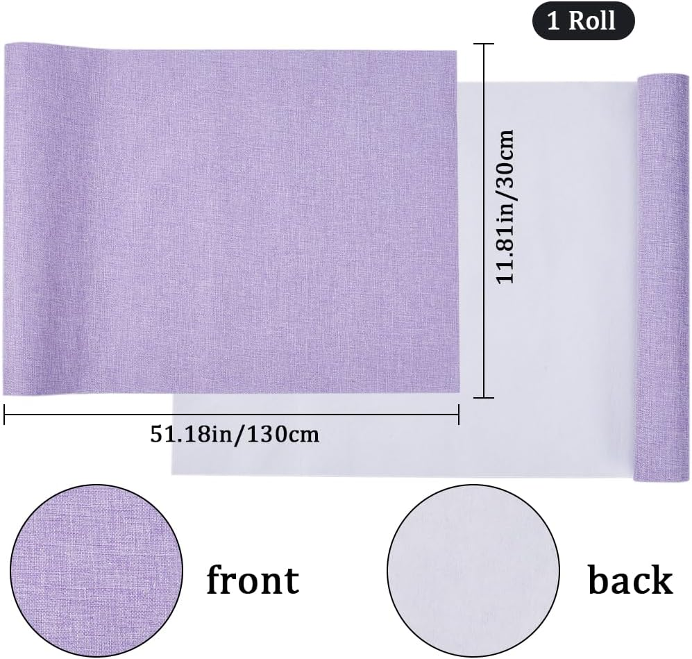 CRASPIRE 51 X 11.8" Linen Book Cloth Lilac for Books Binding Fabric Surface Paper Backed Bookcover Densely Woven Cloth Books Album Scrapbooking Archival Covering Protector Bookbinding Supplies image number 3