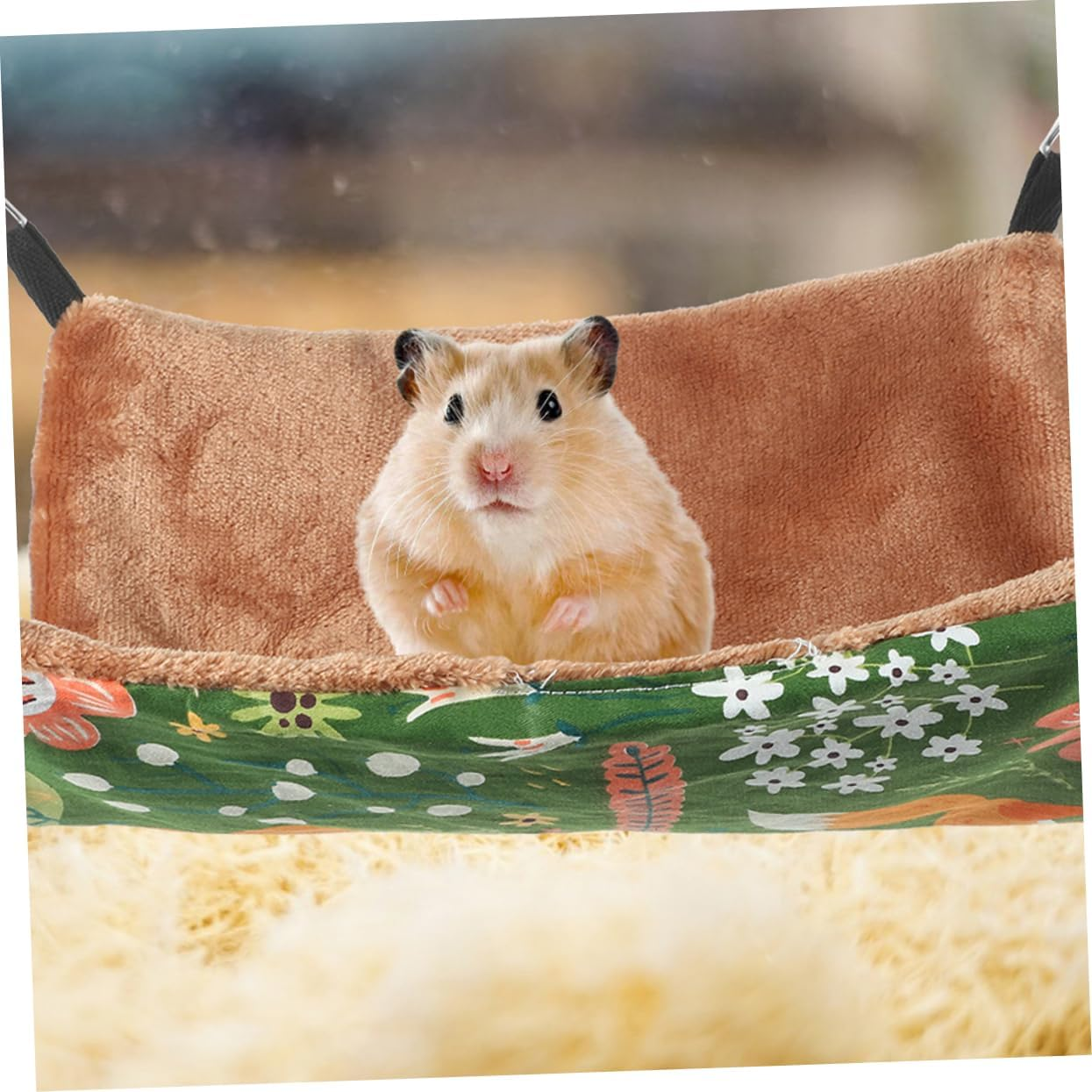 OATIPHO Guinea Pig Hammock Bed - Delicate Suspending Cage Accessory for Small Pets, Rats, Chinchillas, Ferrets, Hamsters - Large Cotton image number 6