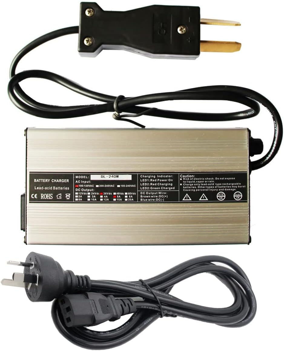 Gscchyc 36 Volt Golf Cart Portable Charger 36 Volt 5A Battery Chargers Trojan Golf Cart Batteries Golf Cart Accessories with Crows Foot Plug for Ezgo Yamaha Club Car TXT Super Hauler image number 2