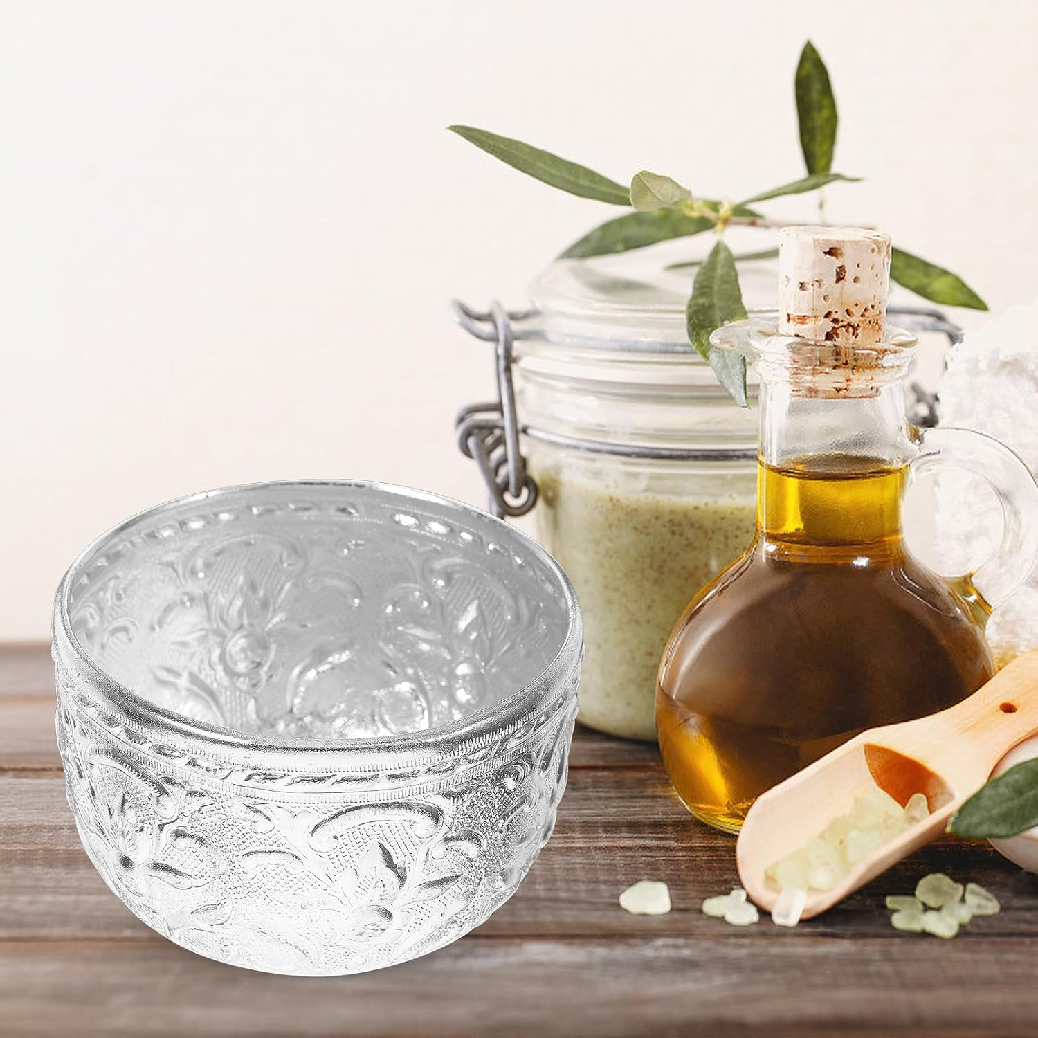 HOMSFOU 3Pcs Thai Bowl Offering Bowl Thai Rice Serving Bowl Spa Decor Retro Decor Aluminum Water Bowl Vintage Decor Golden Bowl Bathroom Decorations Carved Tin Bowl Multipurpose Condiment image number 1