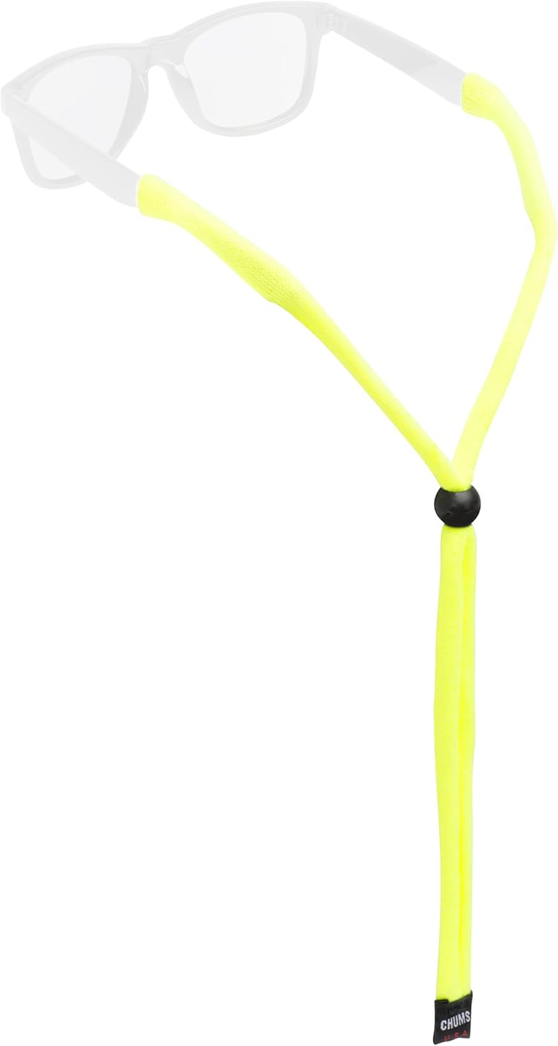 Chums Original Large Frame Cotton Retainer - Unisex Eyewear Keeper for Sunglasses - Made in USA (Large-End, Tangerine)