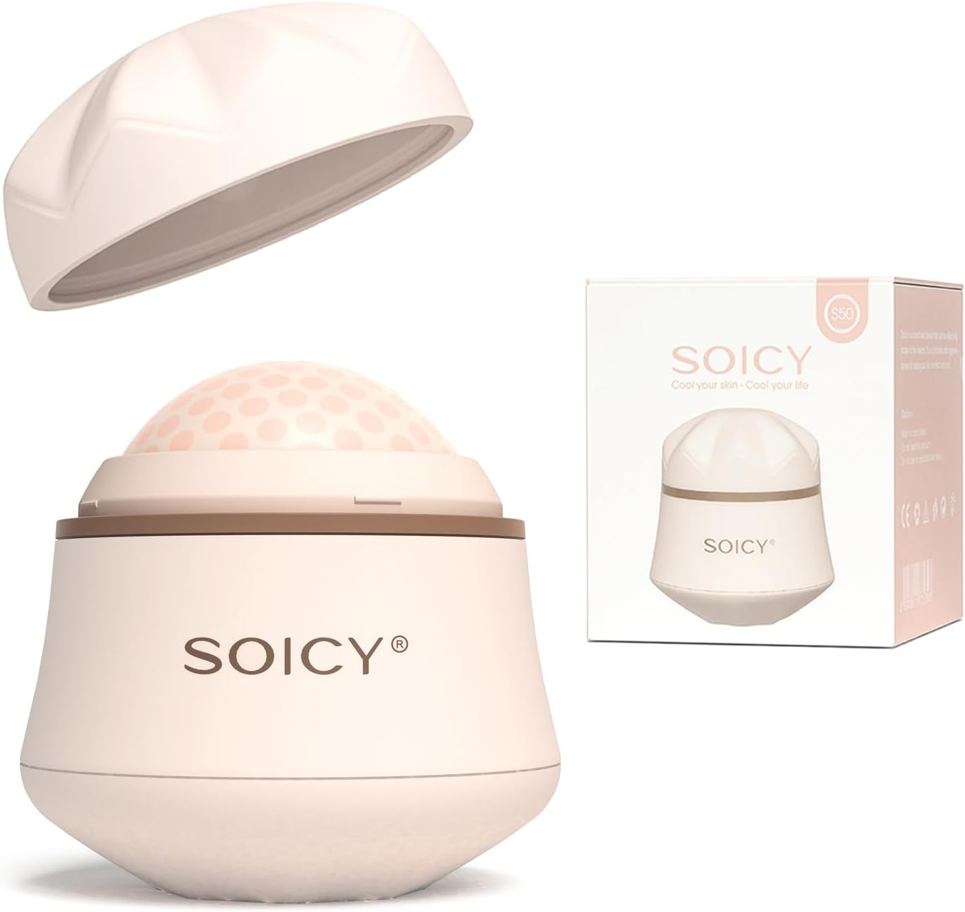 OPENDGO Ice Roller for Eye Face, Facial Ice Roller Stainless Steel Ball Skin Cooling Face Massage Beauty Skin Care Tool,Facial Massage Ice Globes