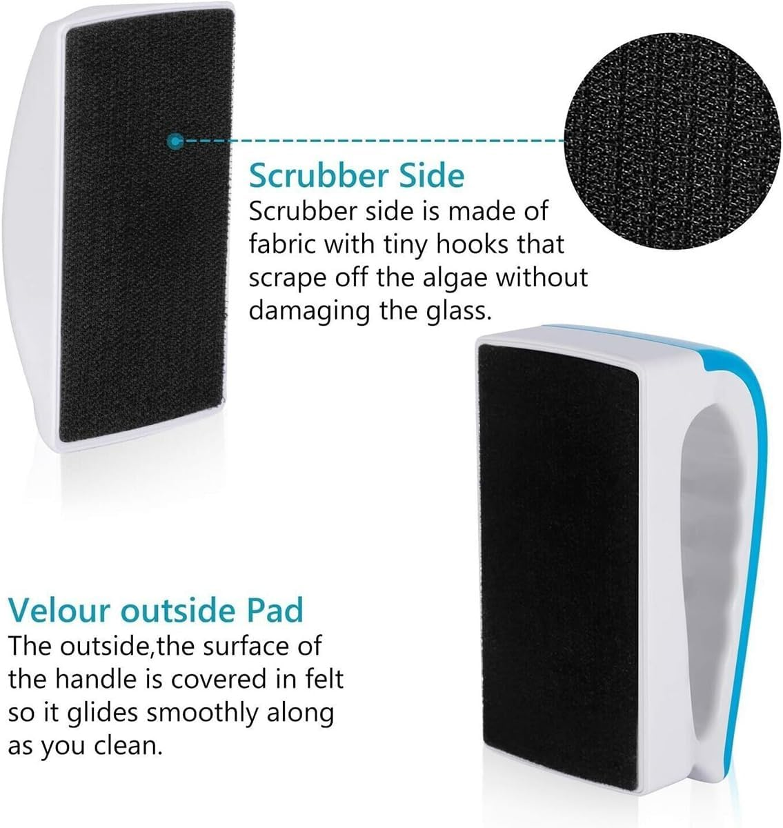 AIMALL Algae Removal Magnetic Aquarium Cleaner for Glass Tanks, Strong Magnetic Grip Fish Tank Cleaning Brush, Floating Non-Scratch Design, Compatible with Small to Large Tanks image number 4