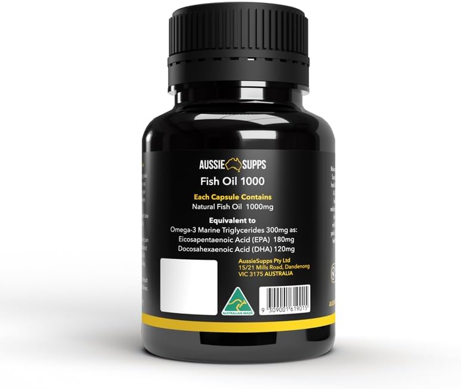 Fish Oil 1000 &ndash; Supports Heart, Eye, Brain, and Joint Health with Natural Fish Oil, Omega-3 Marine Triglycerides, Eicosapentaenoic Acid (EPA), Docosahexaenoic Acid (DHA) (30 Capsules)