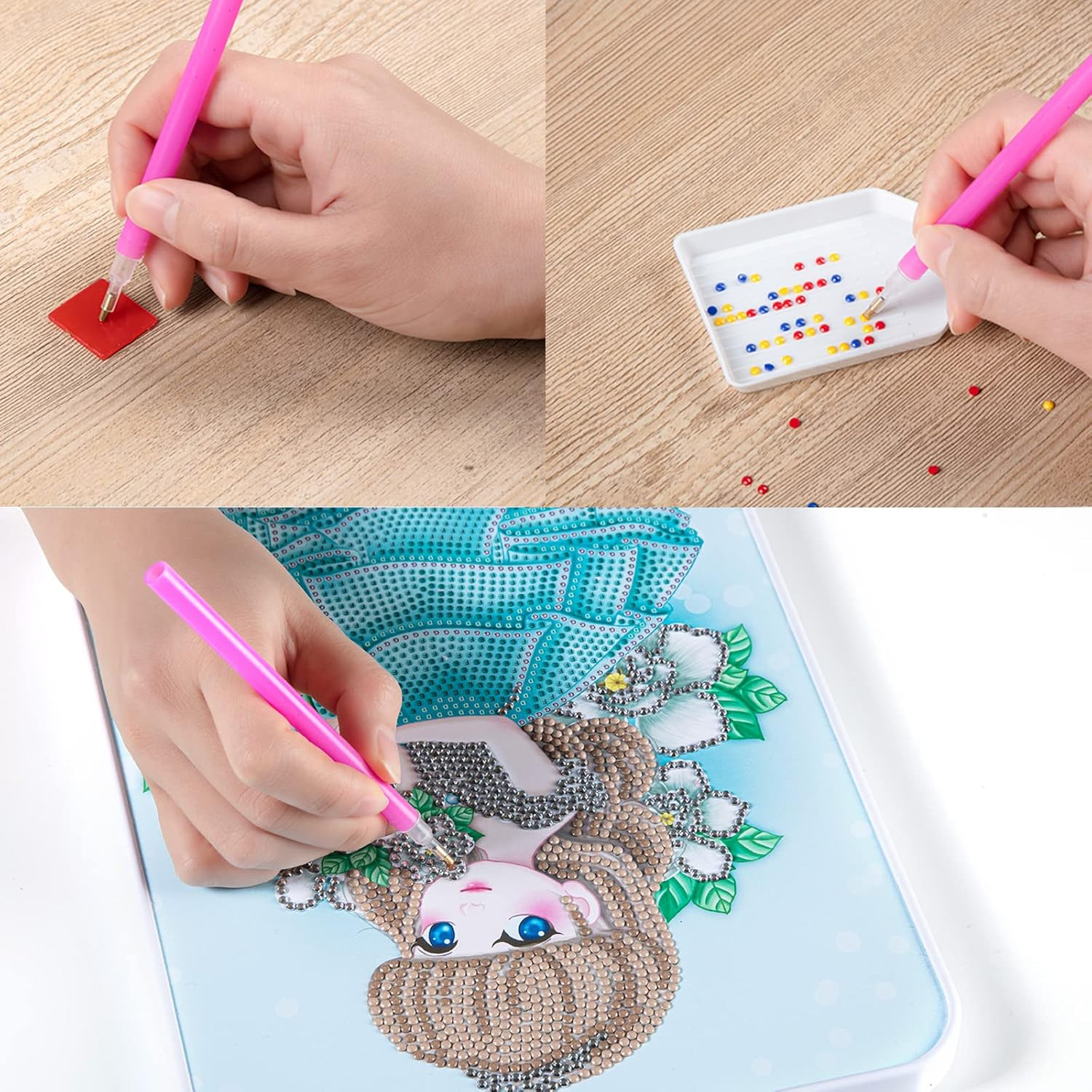 15PCS Plastic Diamond Art Painting Trays,3.8 X 2.2 Inches Bead Sorting Trays Organizer, Diamond Art Painting Tool Accessories for DIY Art Craft image number 6