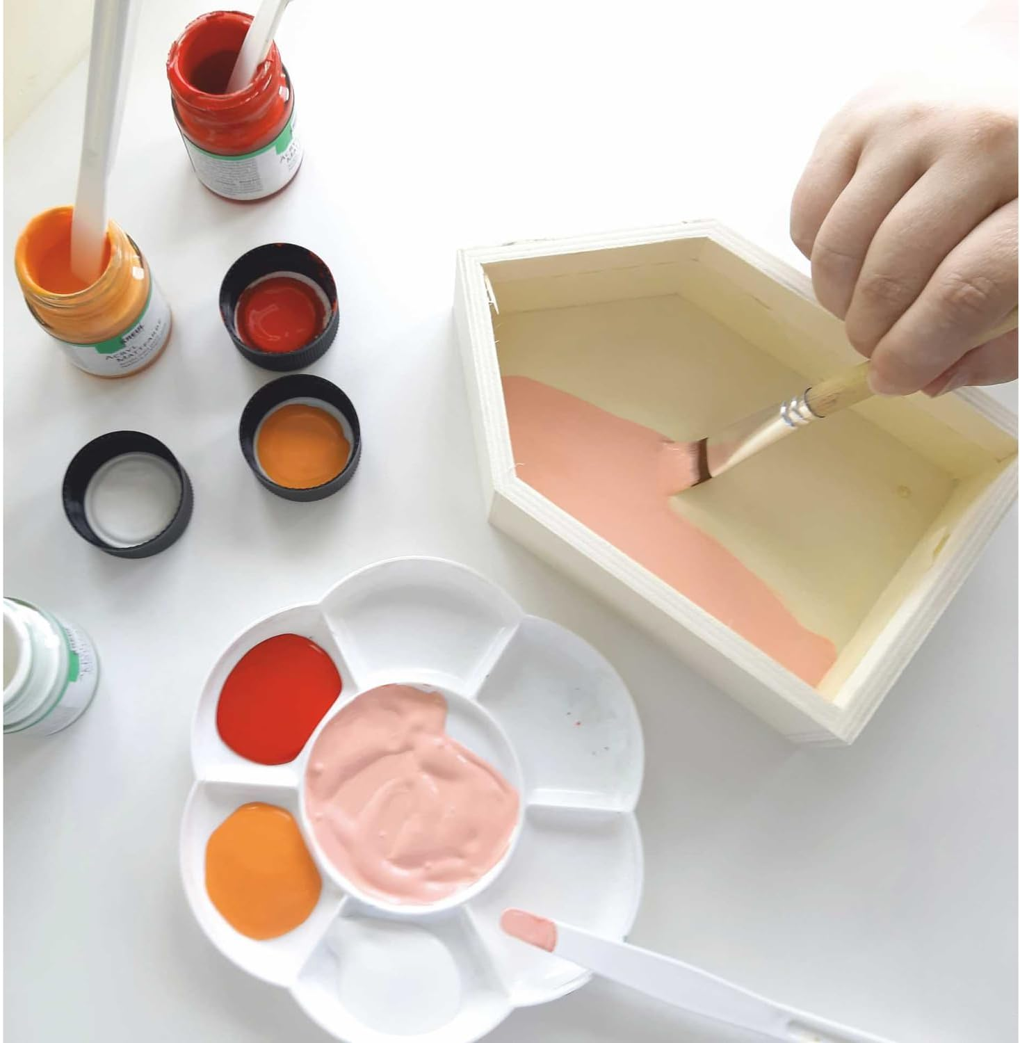 Kreul Acrylic Matt Paint, Creamy Opaque, Quick-Drying Water-Based, Suitable for Many Different Surfaces, in 50 Ml Glass, Silver - Chocolate Brown image number 7