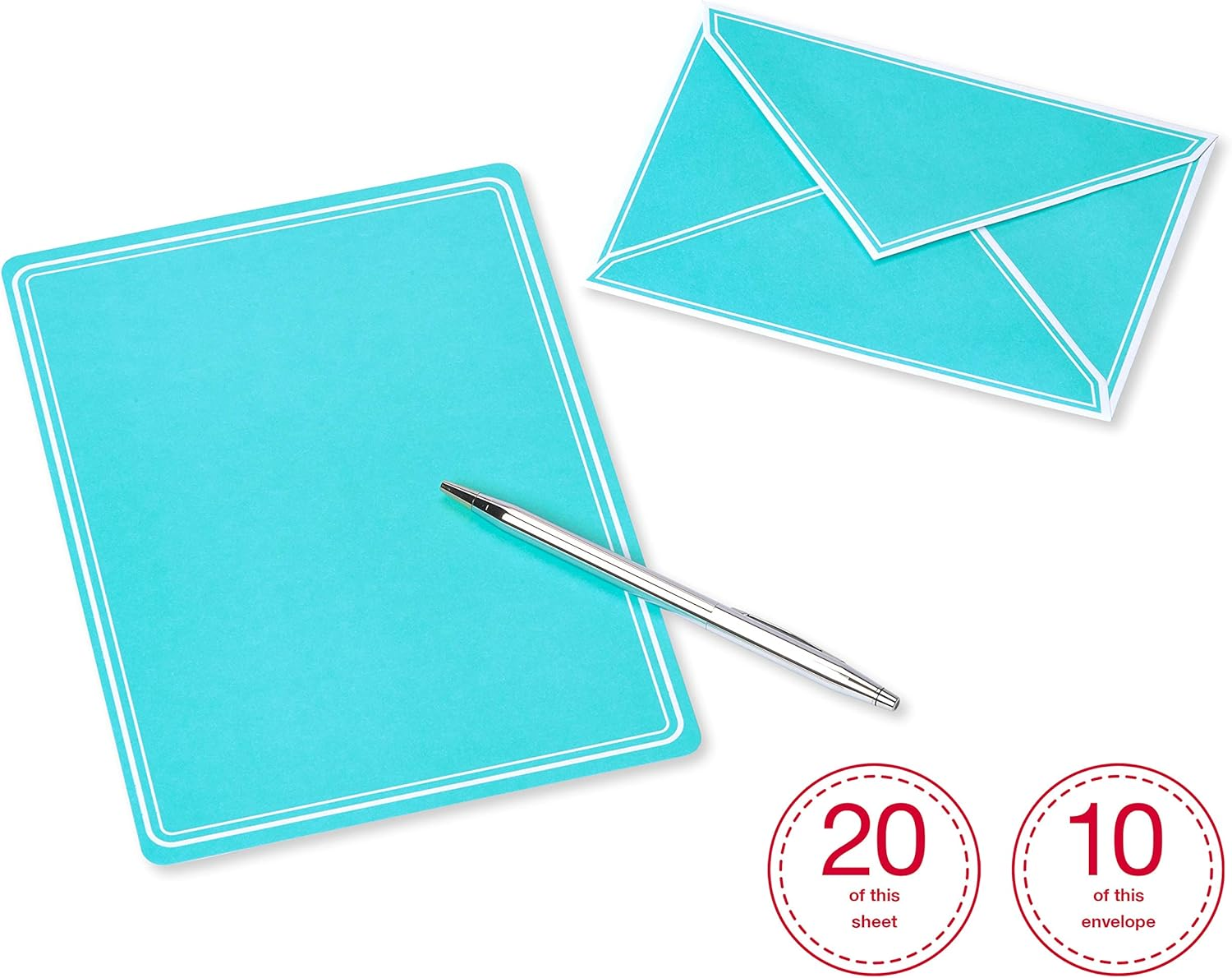 American Greetings Pastel Stationery Sheets and Colored Envelopes (80-Count) image number 5